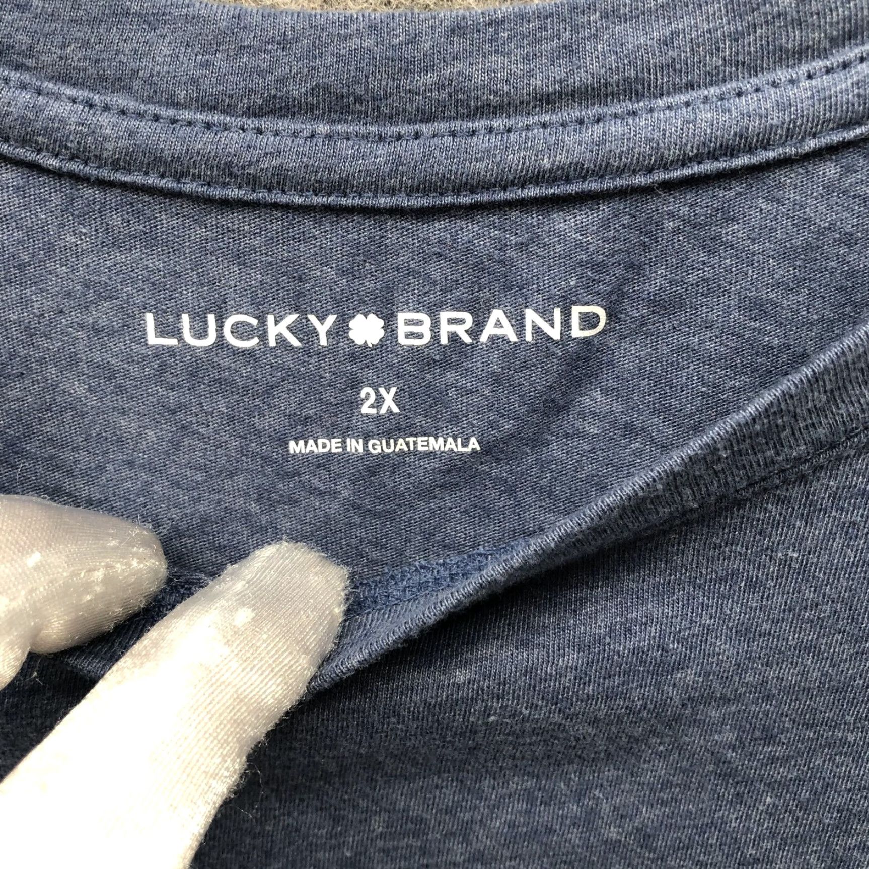 Lucky Brand Lucky Brand Lucky Graphic T Shirt Womens 2X Blue Short Sleeve Crewneck Tee Size XXL / US 16-18 / IT 52-54 - 5 Thumbnail