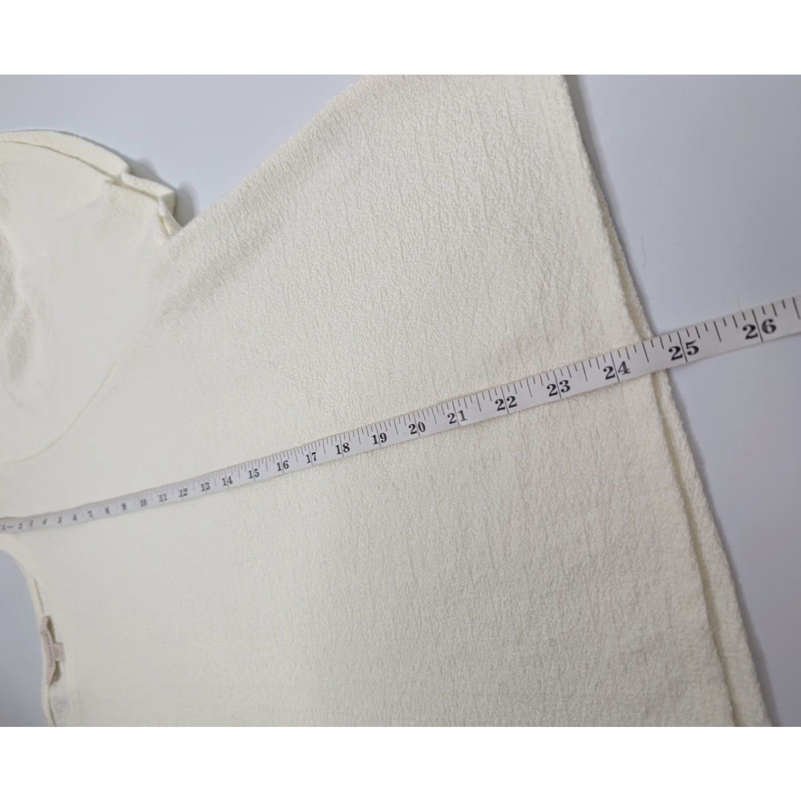 Vintage Garnet Hill Ivory Womens Blouse Shirt L Top Size Large Flutter Short Sleeve Cotton Size L / US 10 / IT 46 - 3 Thumbnail