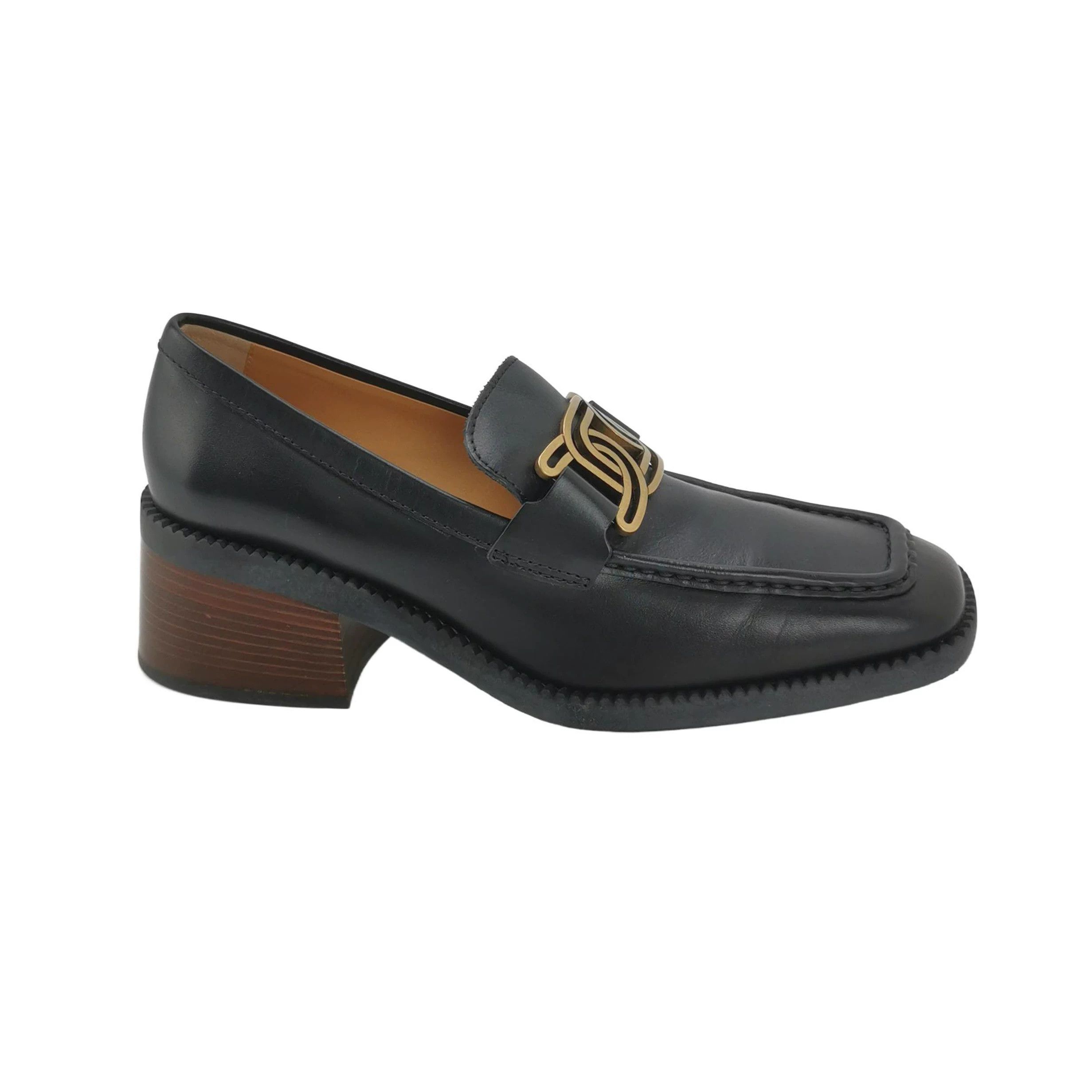 Tod's Tod's Leather Metal Buckle Low-Heel Shoes Size US 7.5 / IT 37.5 - 1 Thumbnail