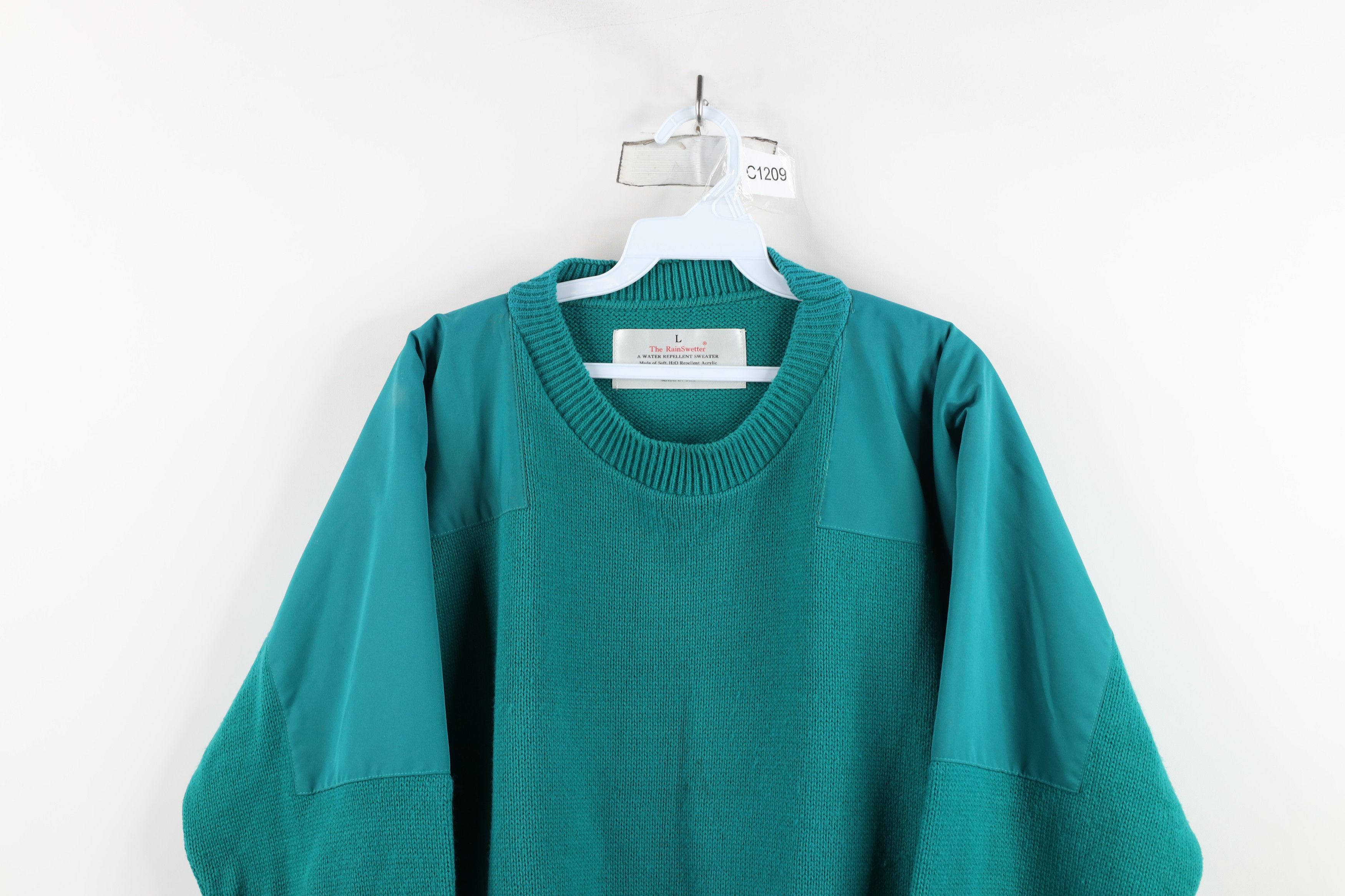 Vintage Vintage 90s Streetwear Rain Swetter Knit Sweater USA Size US L / EU 52-54 / 3 - 2 Thumbnail