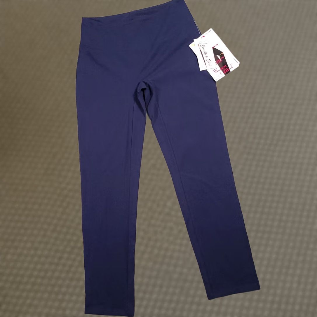 Vintage VINTAGE? No — Women with Control Renee Greenstein Leggings Womens XS Blue Tummy Control Pocket Size 26" / US 2 / IT 38 - 1 Thumbnail