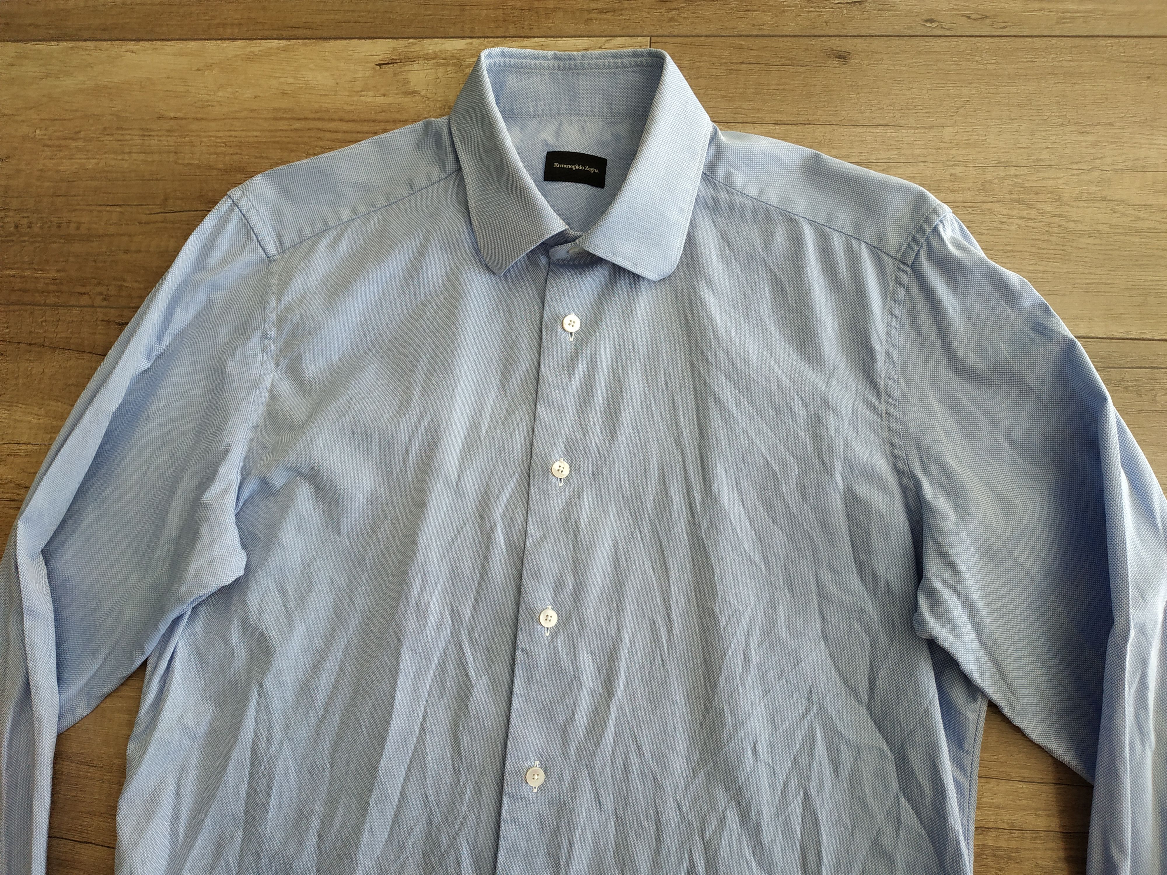 Ermenegildo Zegna ERMENEGILDO ZEGNA Men's Button Up Shirt, MEDIUM (42 Collar) Size US M / EU 48-50 / 2 - 4 Thumbnail