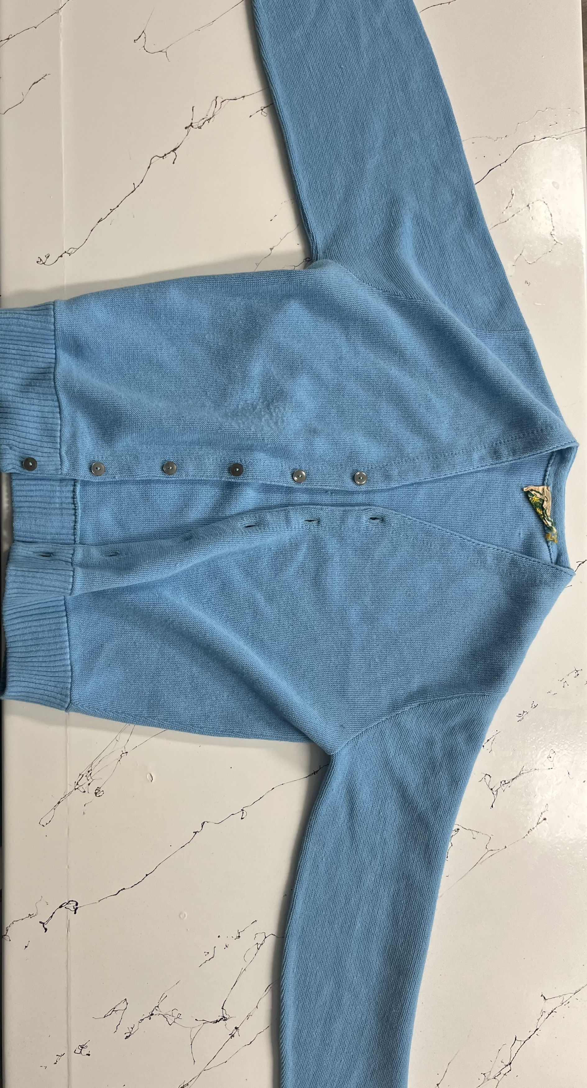 Japanese Brand Vintage Carolina Blue 90s Knit Cardigan Size Medium Size US M / EU 48-50 / 2 - 2 Thumbnail