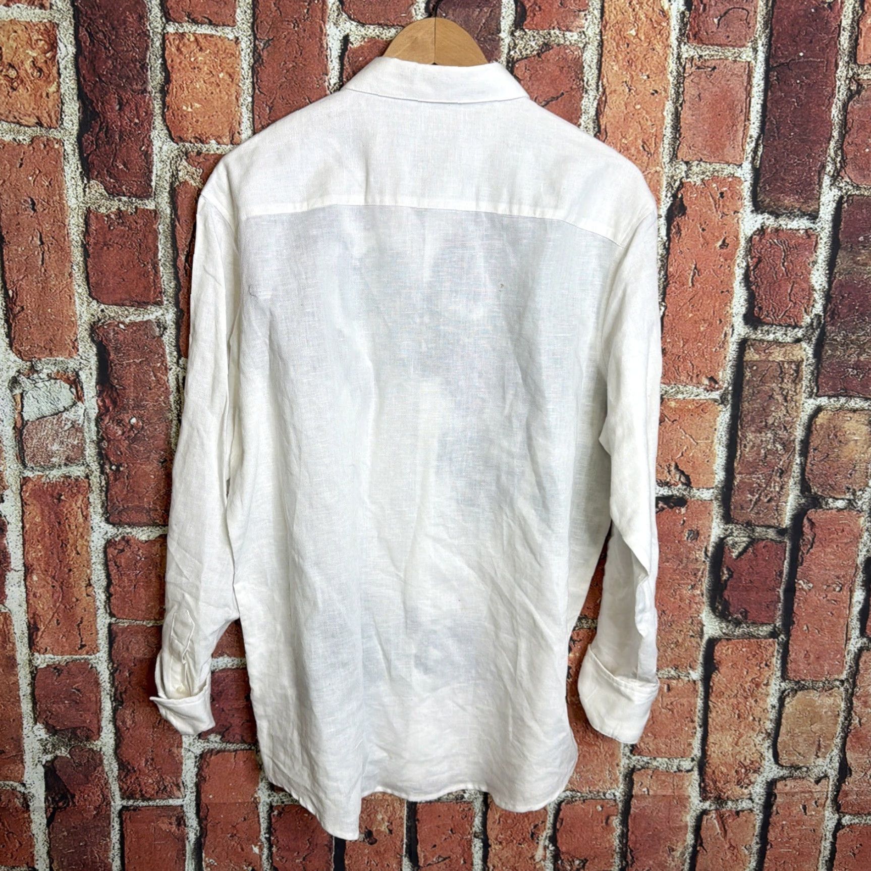 Vintage INC International Concepts Linen Blend White Floral Shirt Womens L NWT Size L / US 10 / IT 46 - 4 Thumbnail