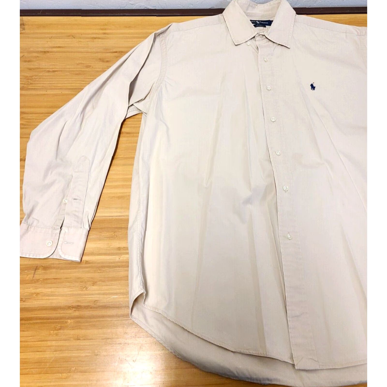 Polo Ralph Lauren Polo Ralph Lauren Shirt Men's Beige L Long Sleeve Button-Down Cotton Size US L / EU 52-54 / 3 - 3 Thumbnail