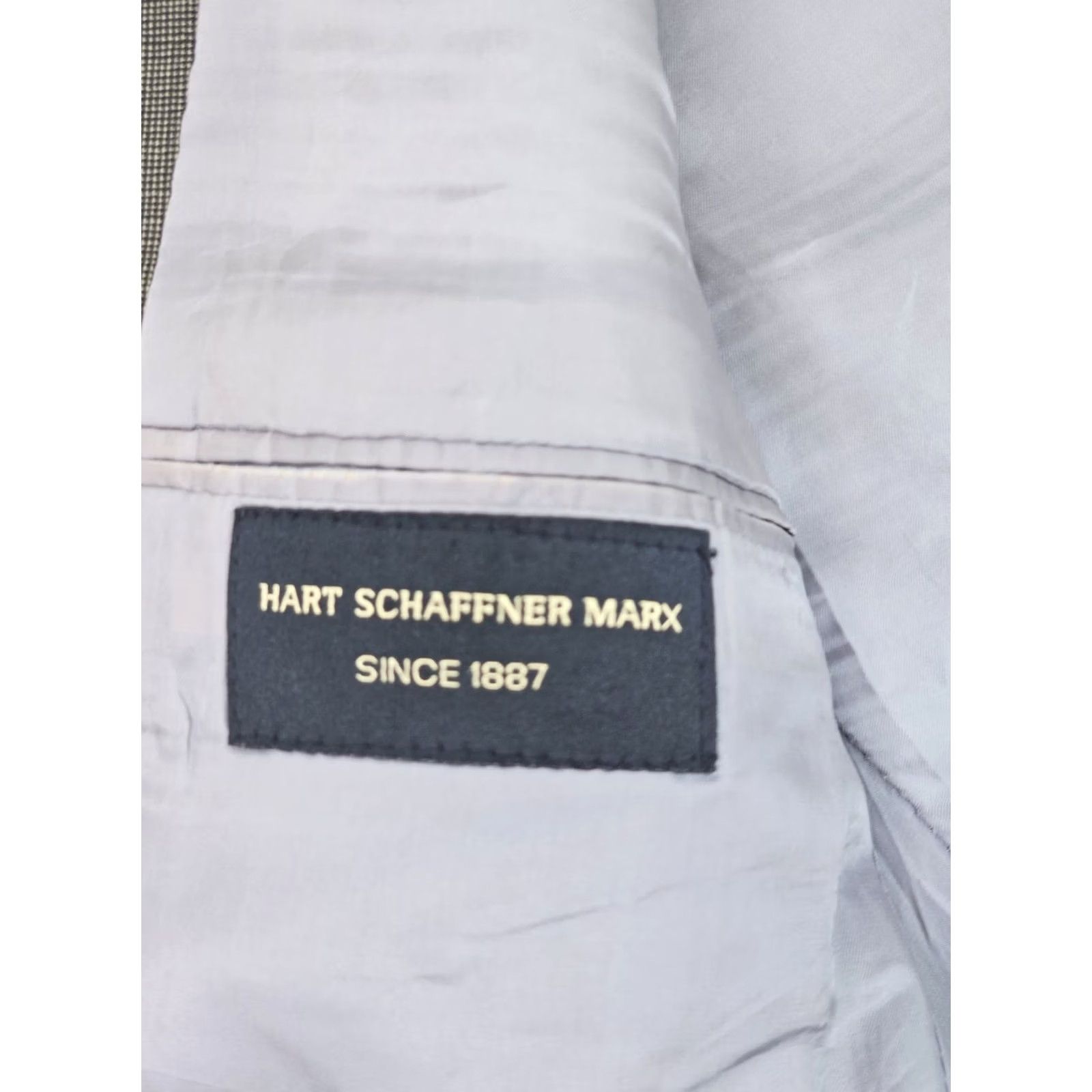 Hart Schaffner Marx Hart Schaffner Marx Wool Cashmere Blazer Men 41R Twill Weave Brown Goldish Notch 3-Button Front Regular Size 42R - 6 Thumbnail