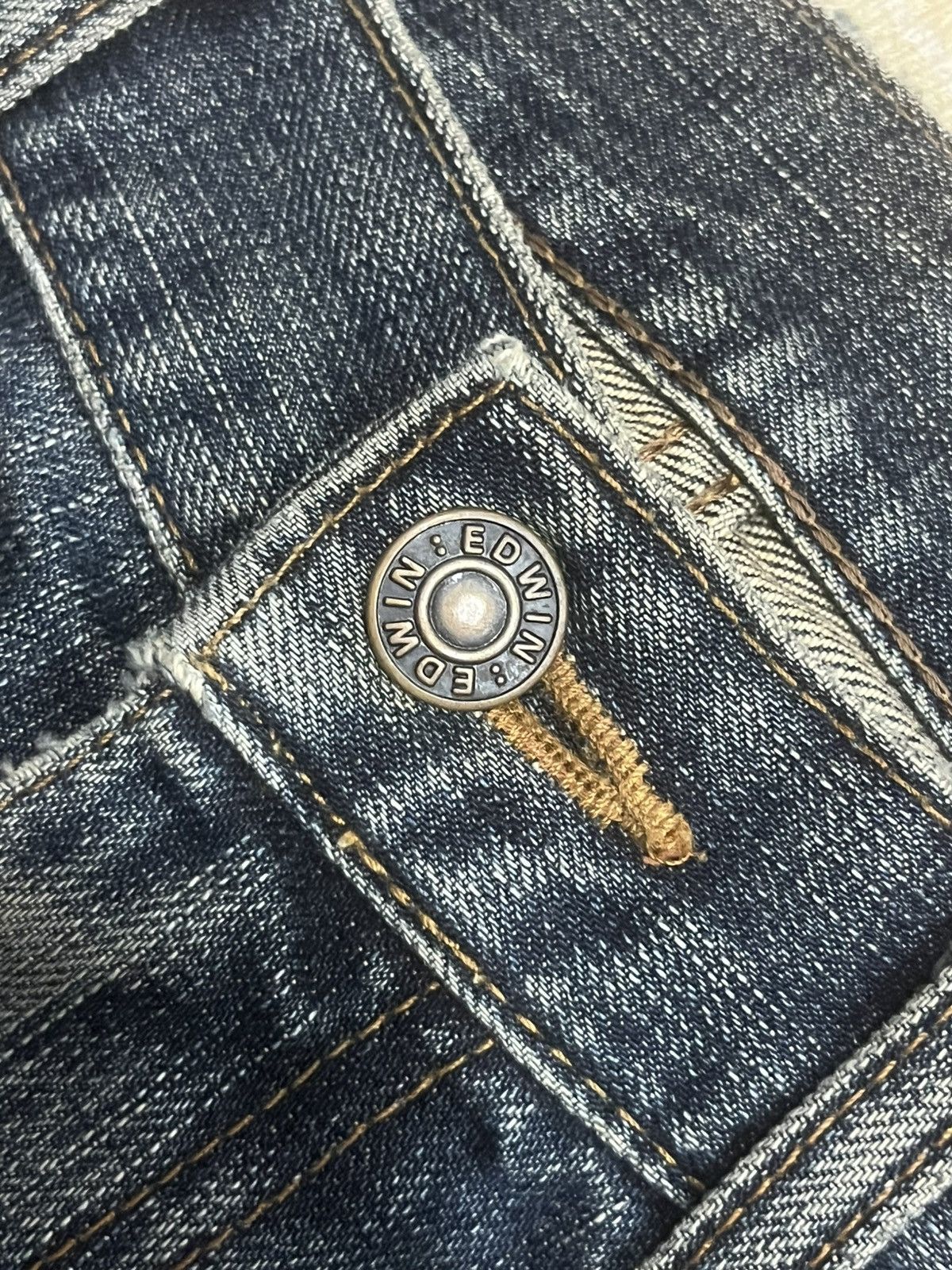 Edwin Vintage Japanese Brand Edwin 503Z Mud Blue Distressed Jeans Size US 30 / EU 46 - 5 Thumbnail