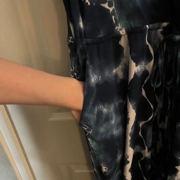 BCBGeneration BCBGeneration Blue Tie-Dye Print Jumpsuit Size L Size 30" / US 8 / IT 44 - 3 Thumbnail