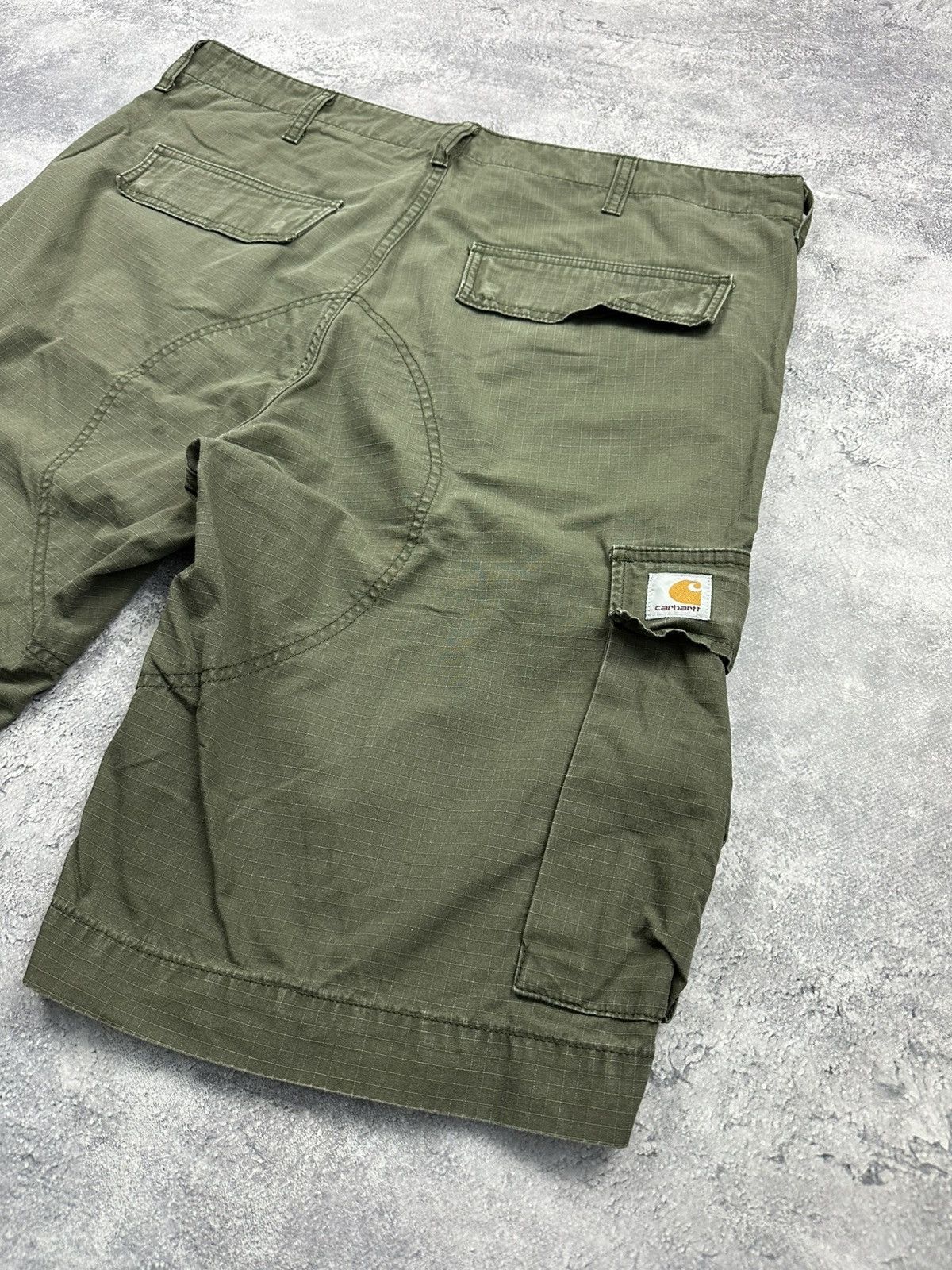 Carhartt Carhartt Vintage Green Cargo Shorts Workwear Y2K Logo Baggy Size US 38 / EU 54 - 15 Thumbnail