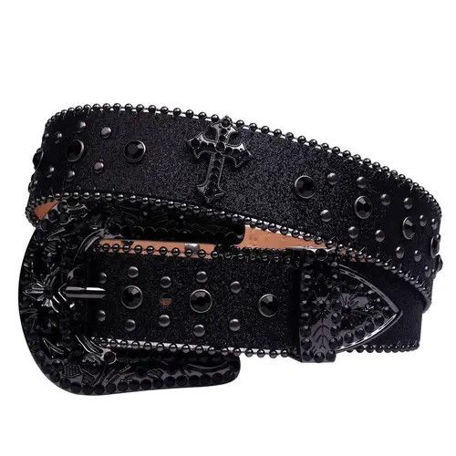 VIBE Cowboy Cross Rhinestone belt Size ONE SIZE - 1 Thumbnail