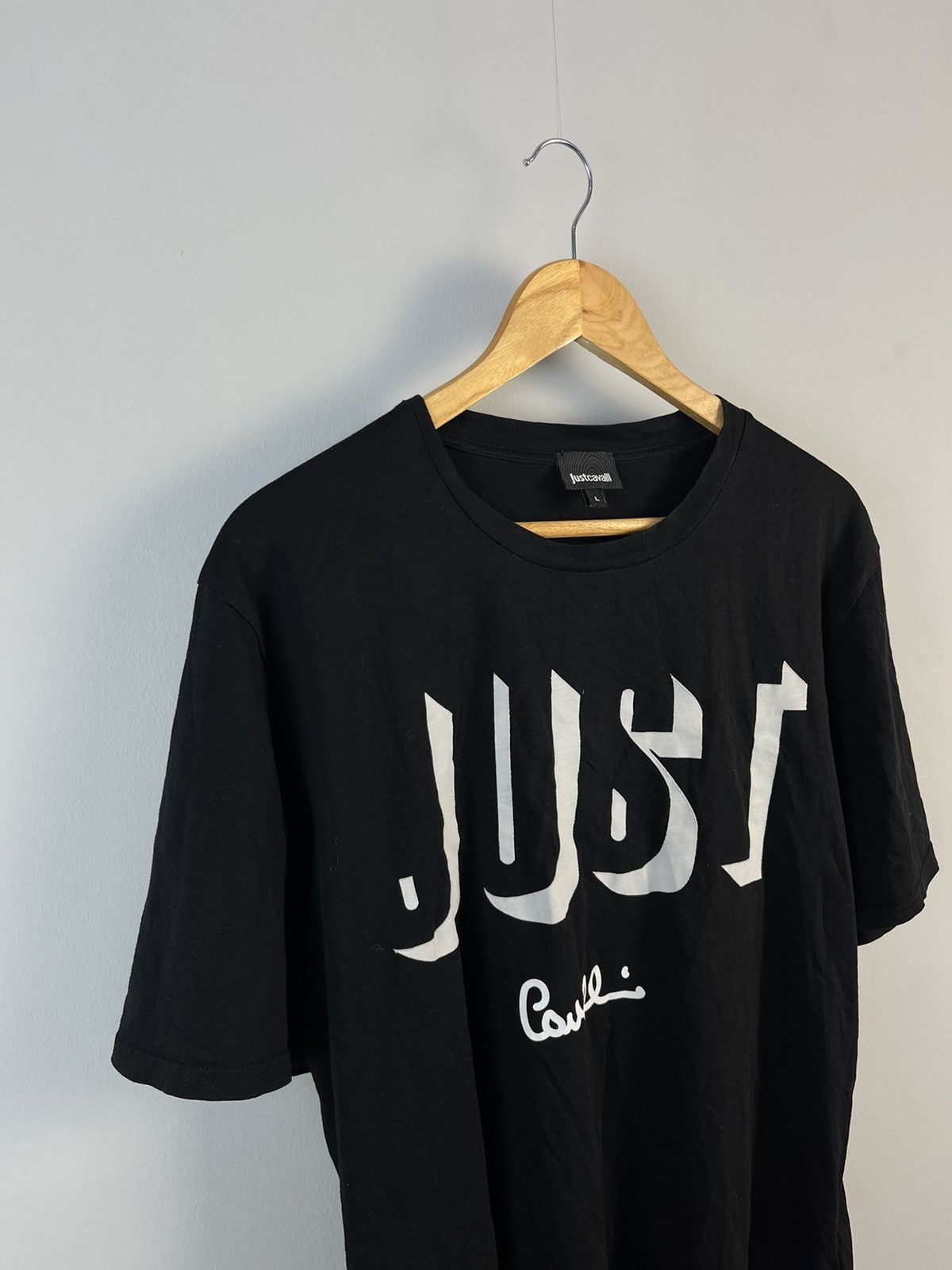 Just Cavalli × Roberto Cavalli Just Cavalli Big Logo Luxury Short Sleeve Tee Shirt Size US L / EU 52-54 / 3 - 2 Thumbnail