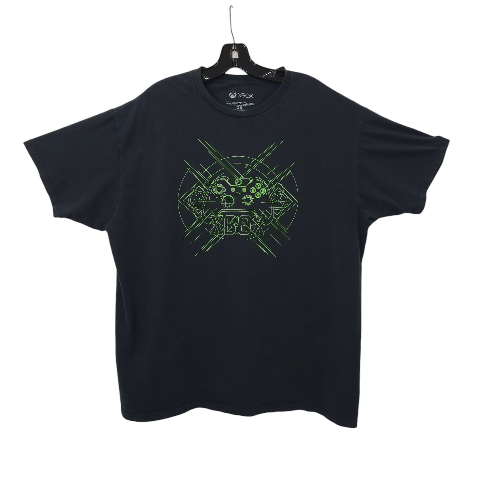 Ripple Junction Xbox Neon Green Controller Graphic T Shirt Mens 2X Size US XXL / EU 58 / 5 - 1 Thumbnail