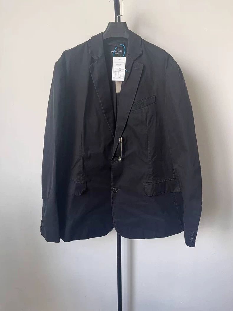 Balenciaga Balenciaga Solid Color Tie Clip Casual Long Sleeve Blazer Size US XS / EU 42 / 0 - 1 Thumbnail