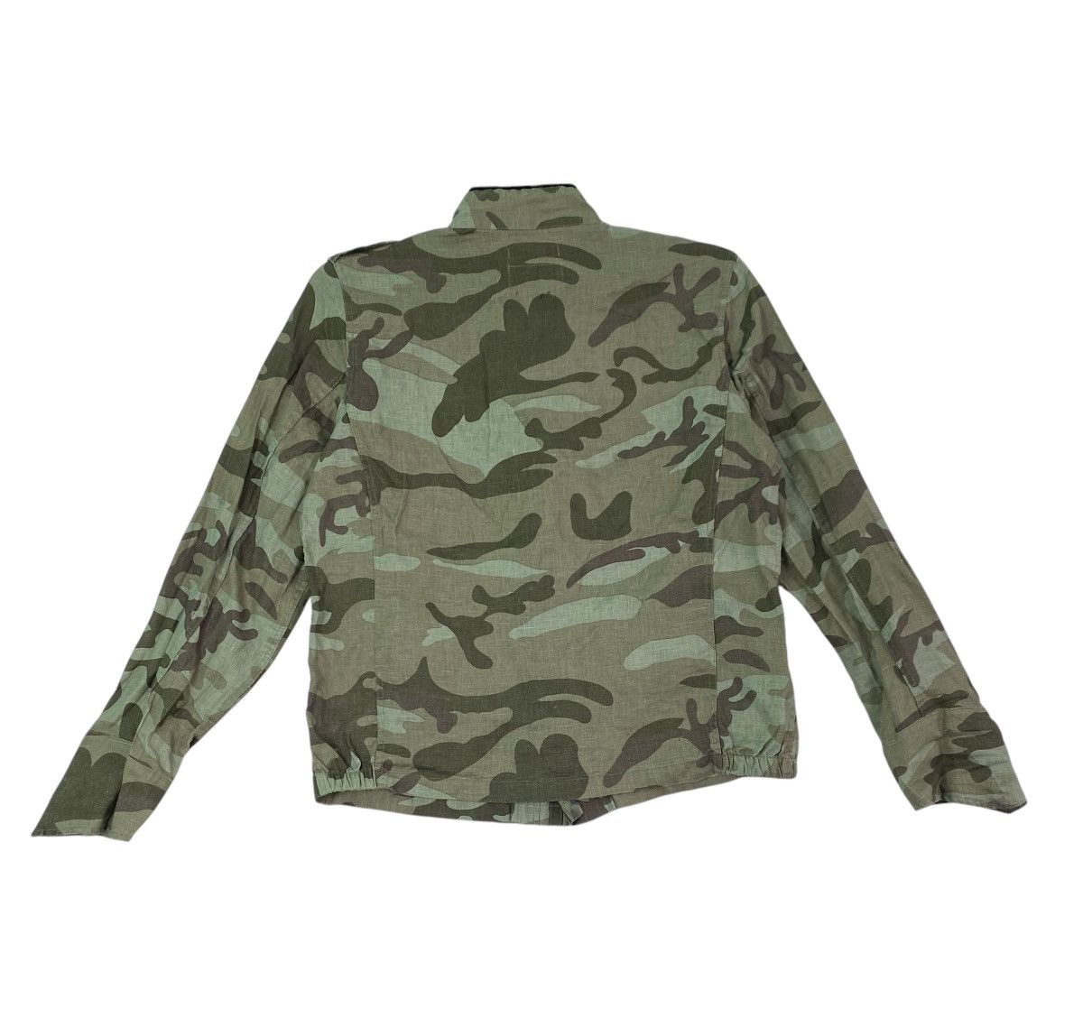 Japanese Brand × Vintage Rare FLAIR French Linen camouflage military field jacket Size L / US 10 / IT 46 - 4 Thumbnail