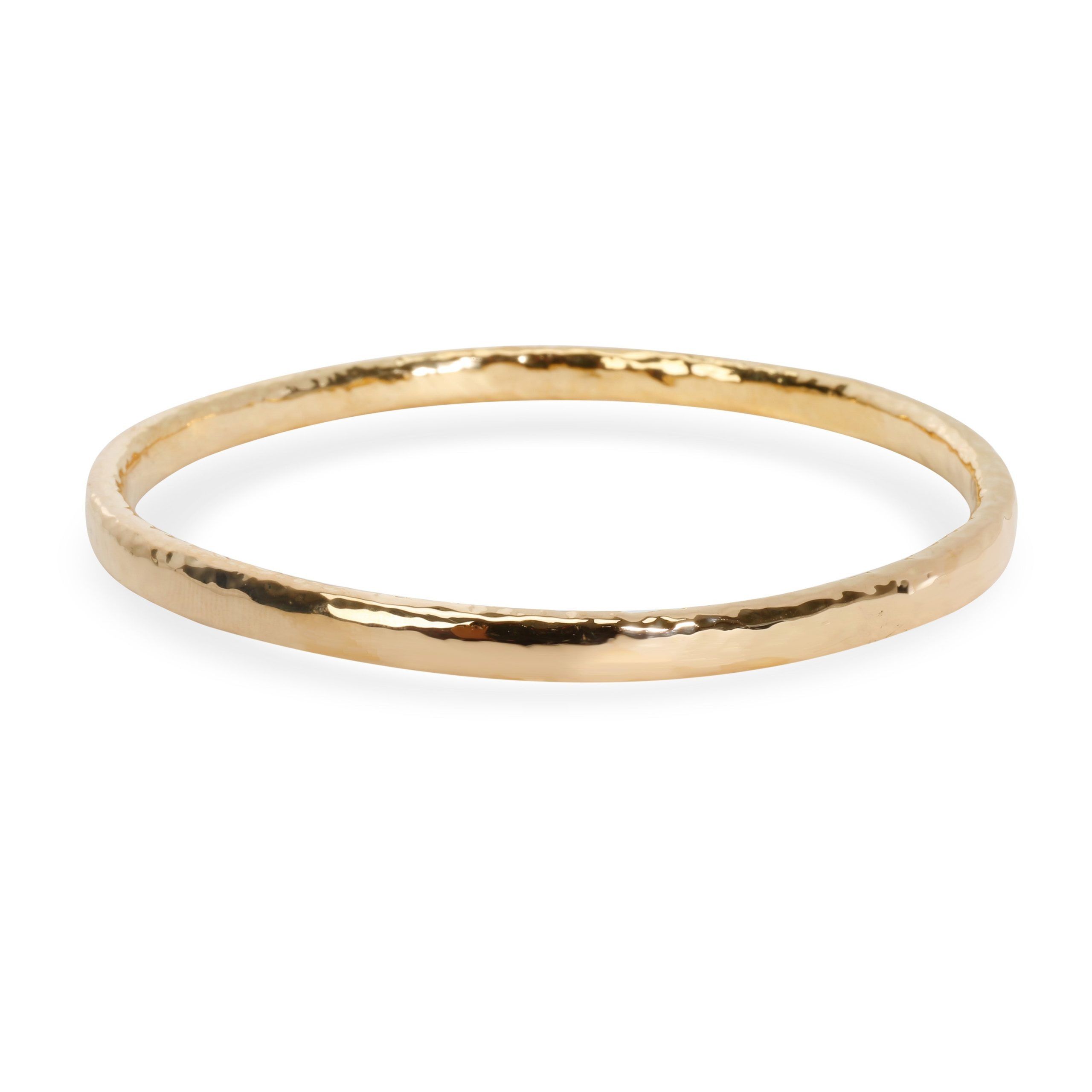 image of Tiffany Co Ippolita Classico Glamazon Hammered Bangle In 18K Yellow Gold, Women's