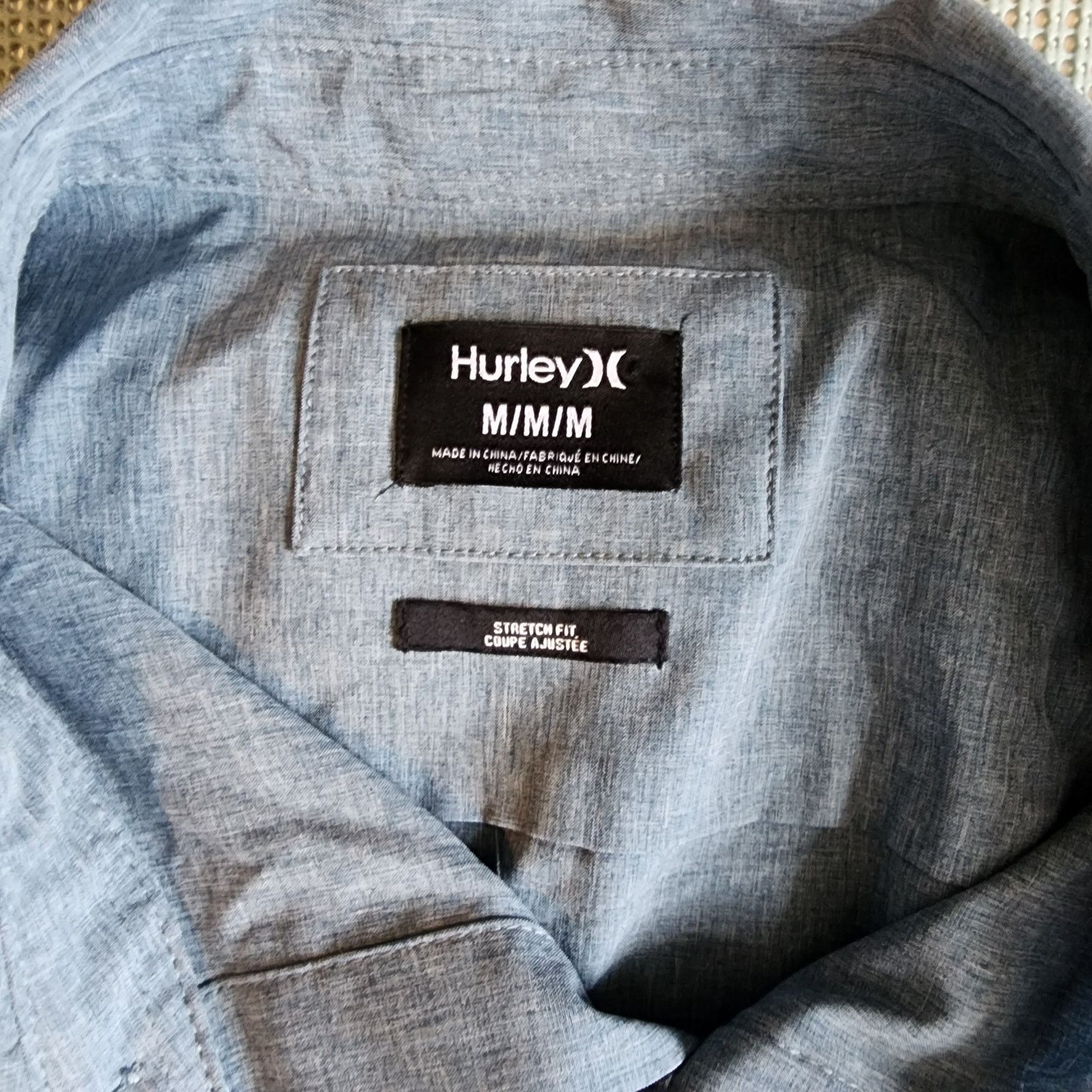 Hurley Hurley Men's Medium Gray Short Sleeve Button-Up Shirt Size US M / EU 48-50 / 2 - 3 Thumbnail