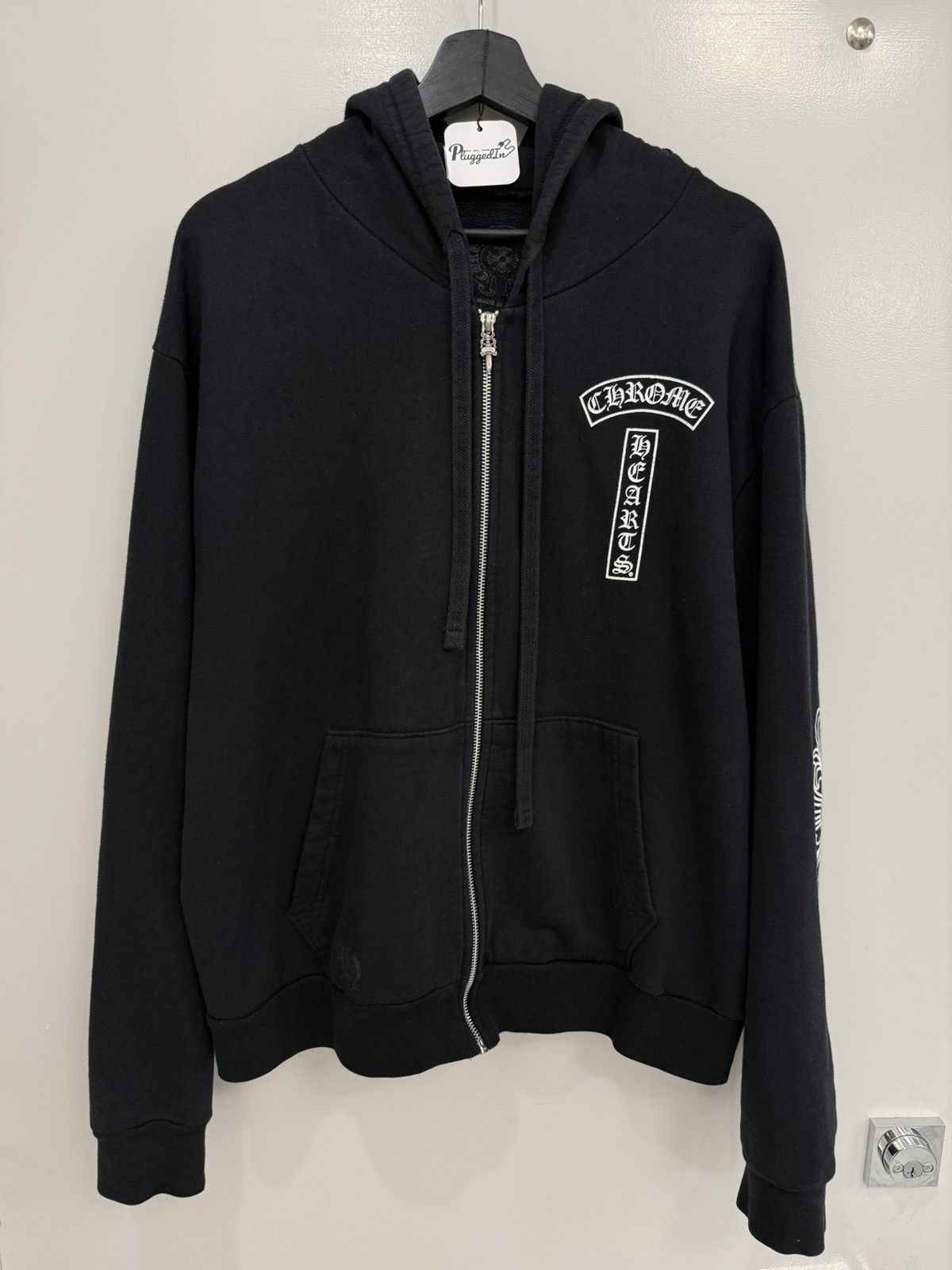 Chrome Hearts Chrome Hearts T Logo FU shoulder zip up hoodie