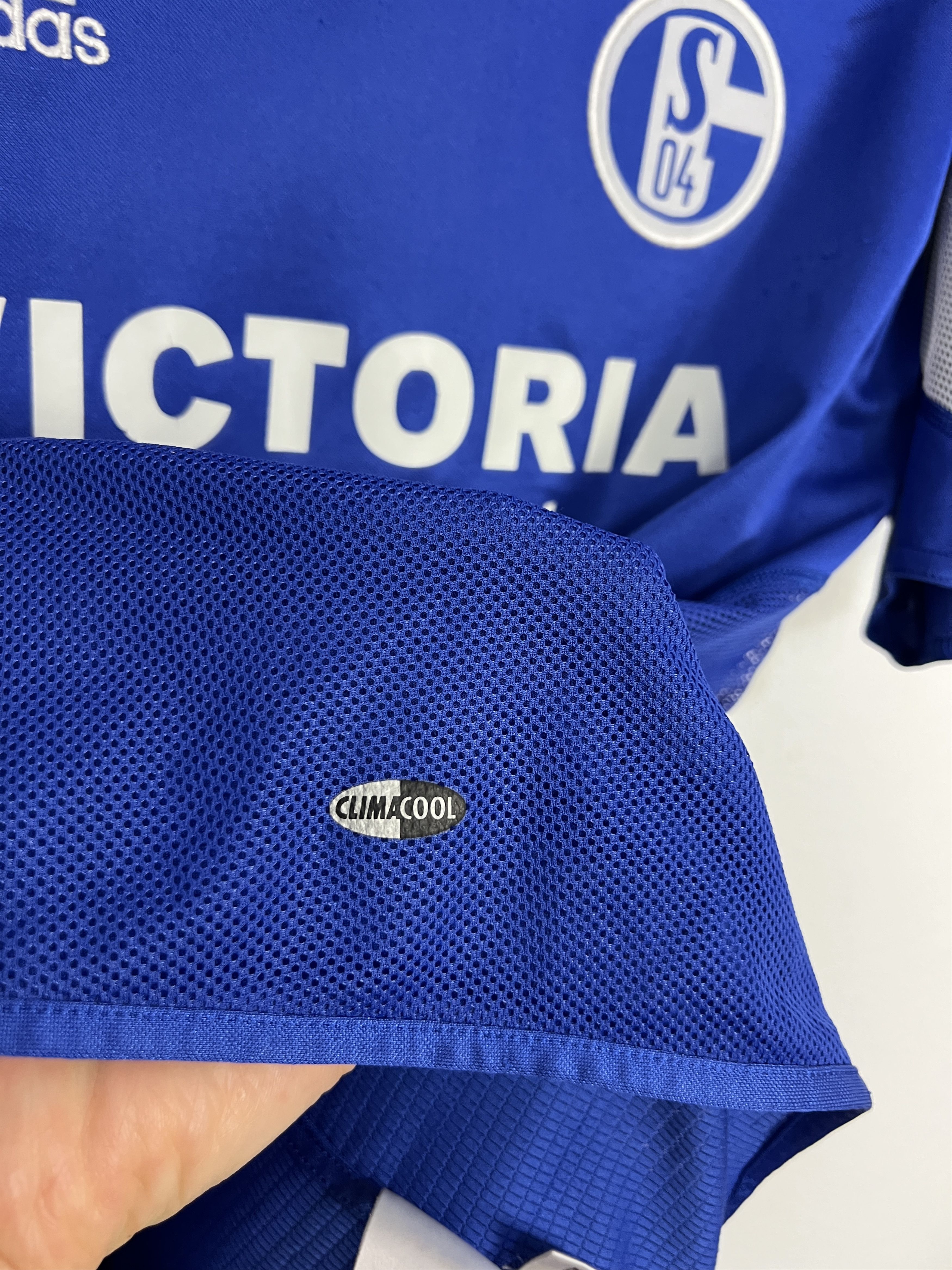 Adidas FC Schalke 04 football shirt Player #11 Sand Jersey Trikot Size US XL / EU 56 / 4 - 6 Thumbnail