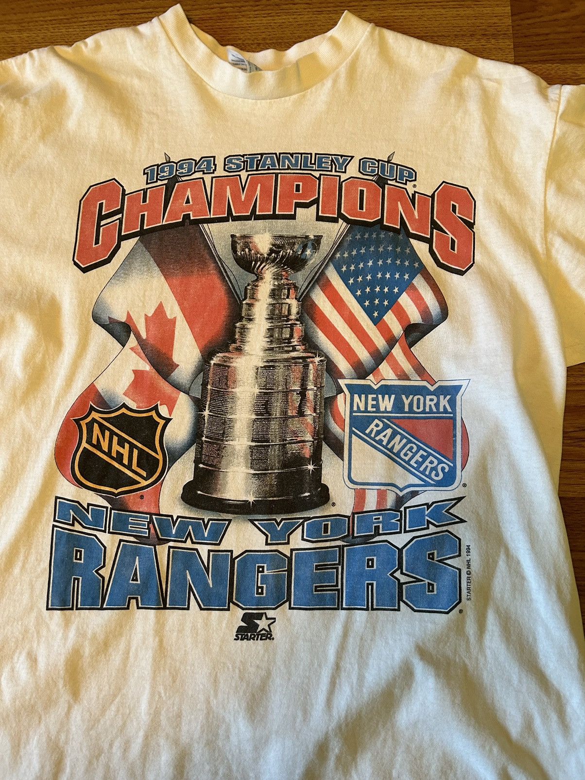 NHL × Starter New York Rangers NHL CHAMPIONS 1994 Size US XL / EU 56 / 4 - 2 Thumbnail