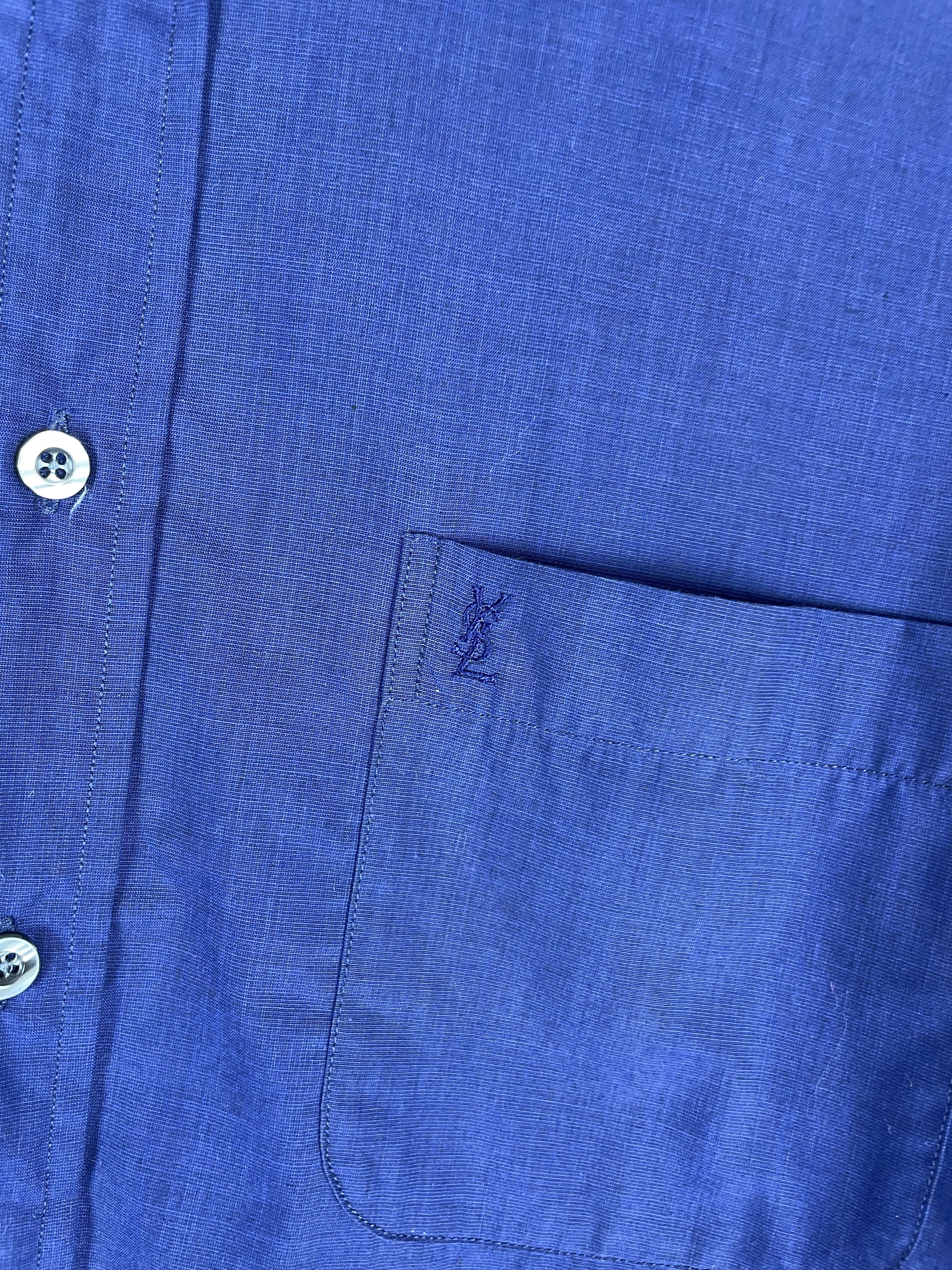 Vintage × Yves Saint Laurent Vintage YvesSaintLaurent Ysl Pour Homme Button Up Shirt Size US L / EU 52-54 / 3 - 6 Thumbnail