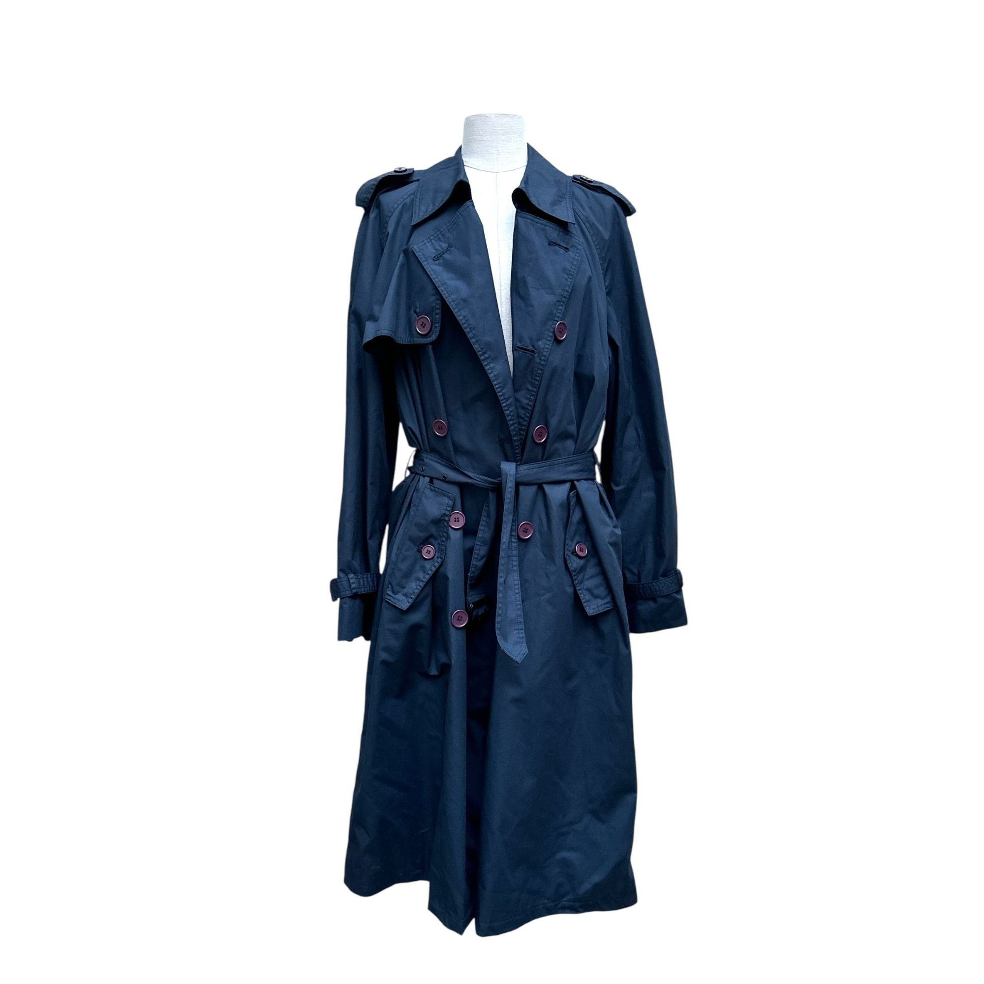 Yves Saint Laurent Navy Trench Coat Size US M / EU 48-50 / 2 - 1 Thumbnail