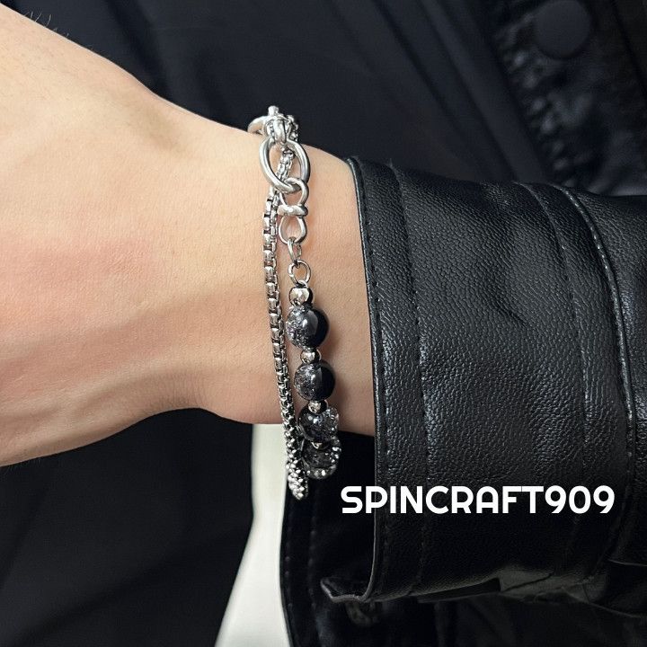 Jewelry Ball Crystal Silver Chain Link Bracelet Size ONE SIZE - 2 Thumbnail