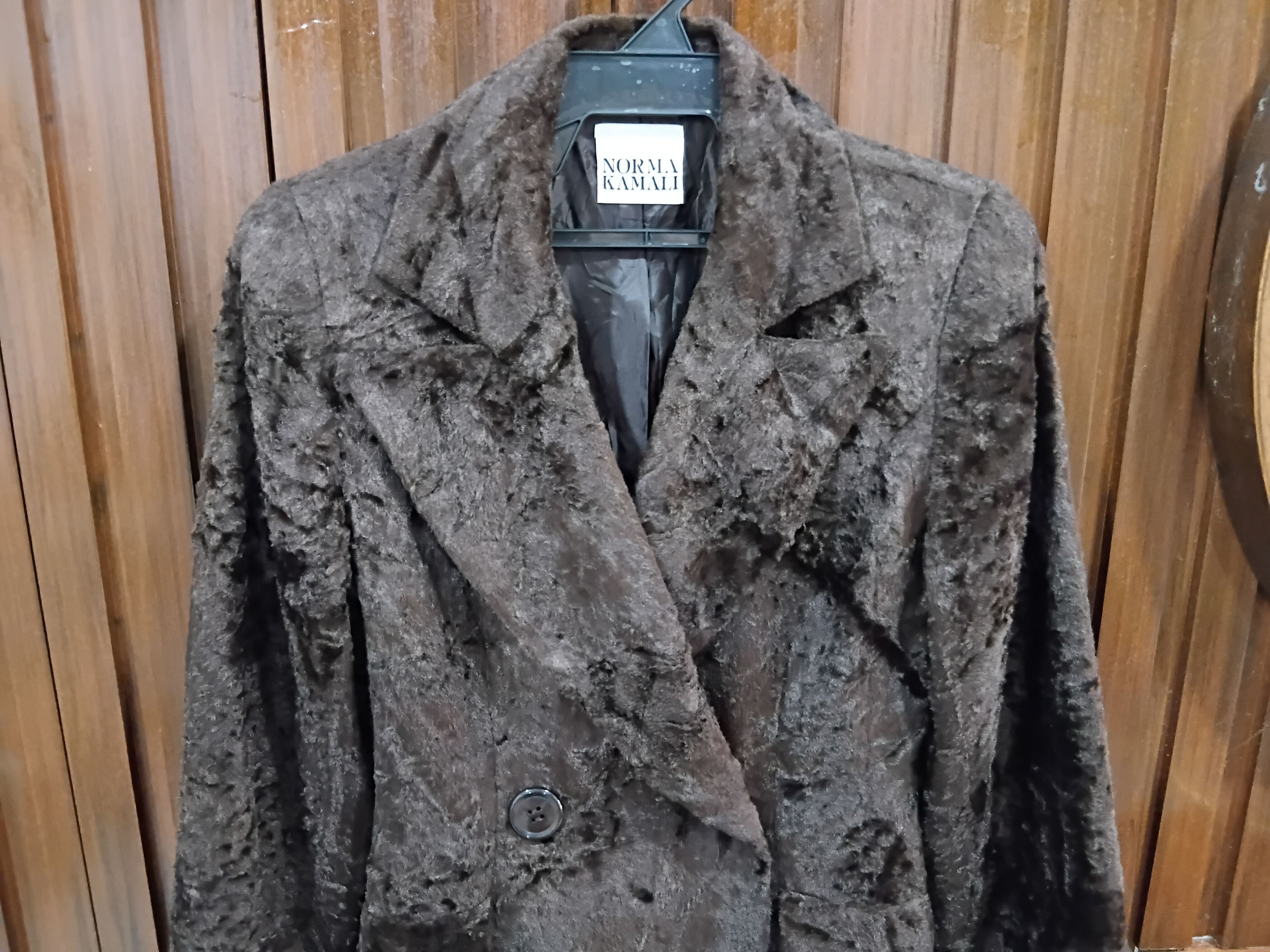 Norma Kamali Vintage Norma Kamali Faux Fur Long Trench Jacket Size M / US 6-8 / IT 42-44 - 3 Thumbnail