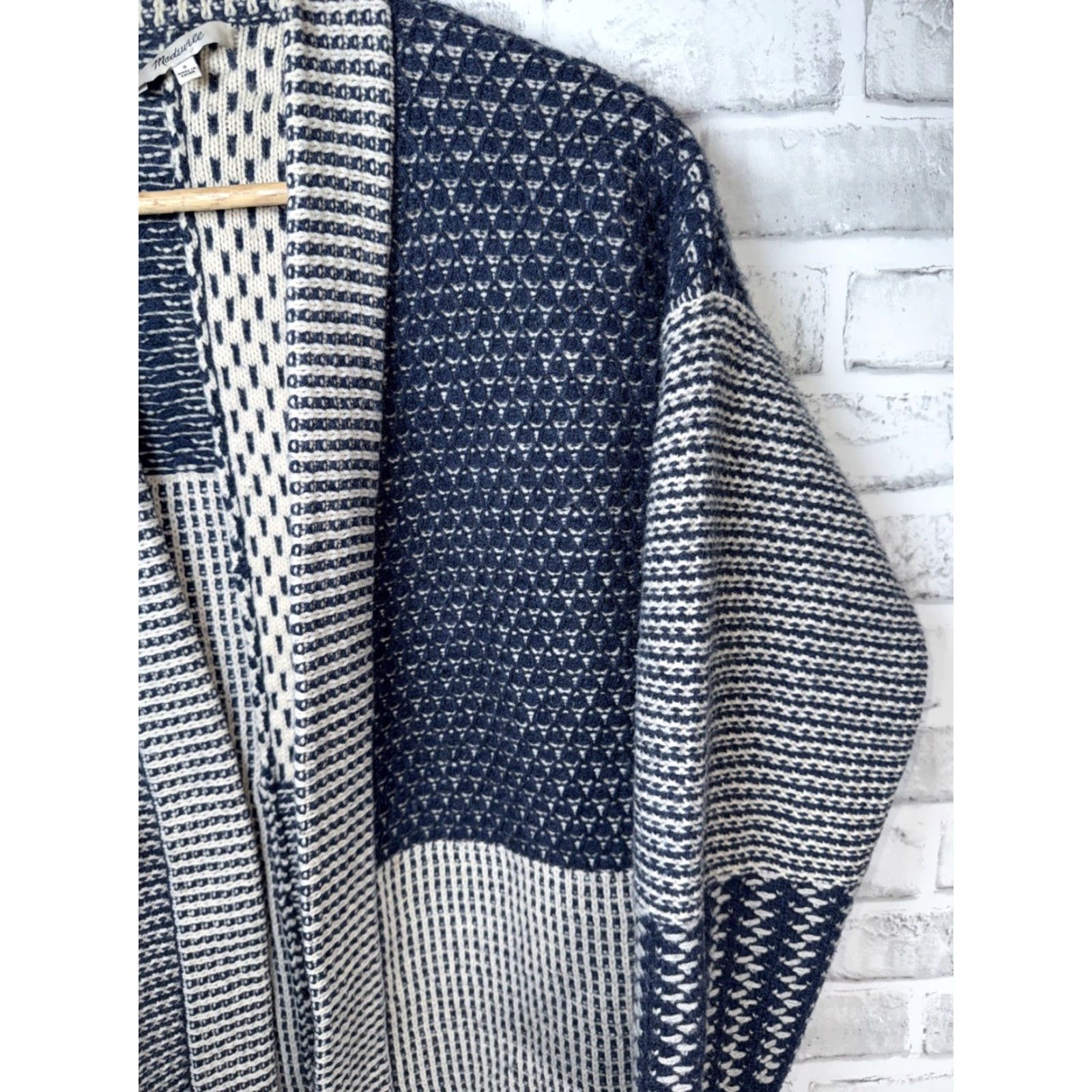 Madewell Madewell Cardigan Sweater Open Front 100% Merino Wool Blue Women S Knit Tight-Wool Vintage No (remove N/A) Size S / US 4 / IT 40 - 3 Thumbnail