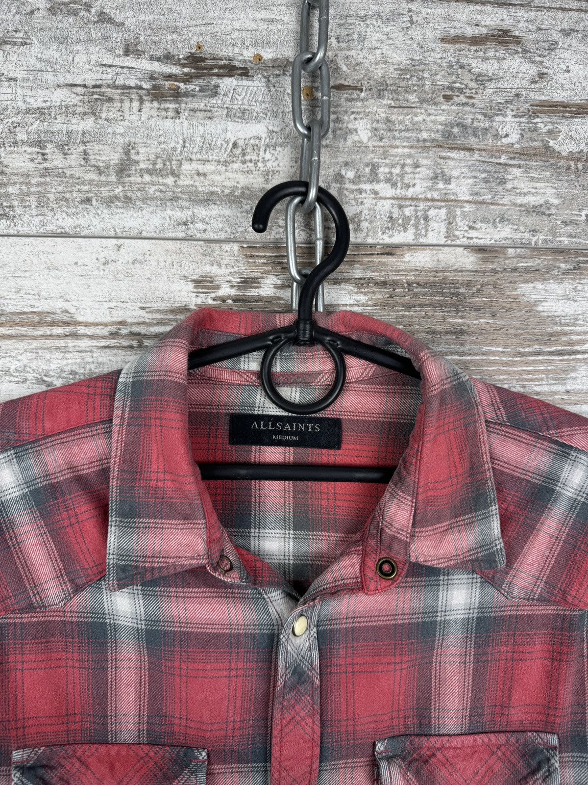 Allsaints Mens Allsaints CLAYHILL LS SHIRT button up flannel pocket Size US M / EU 48-50 / 2 - 4 Thumbnail