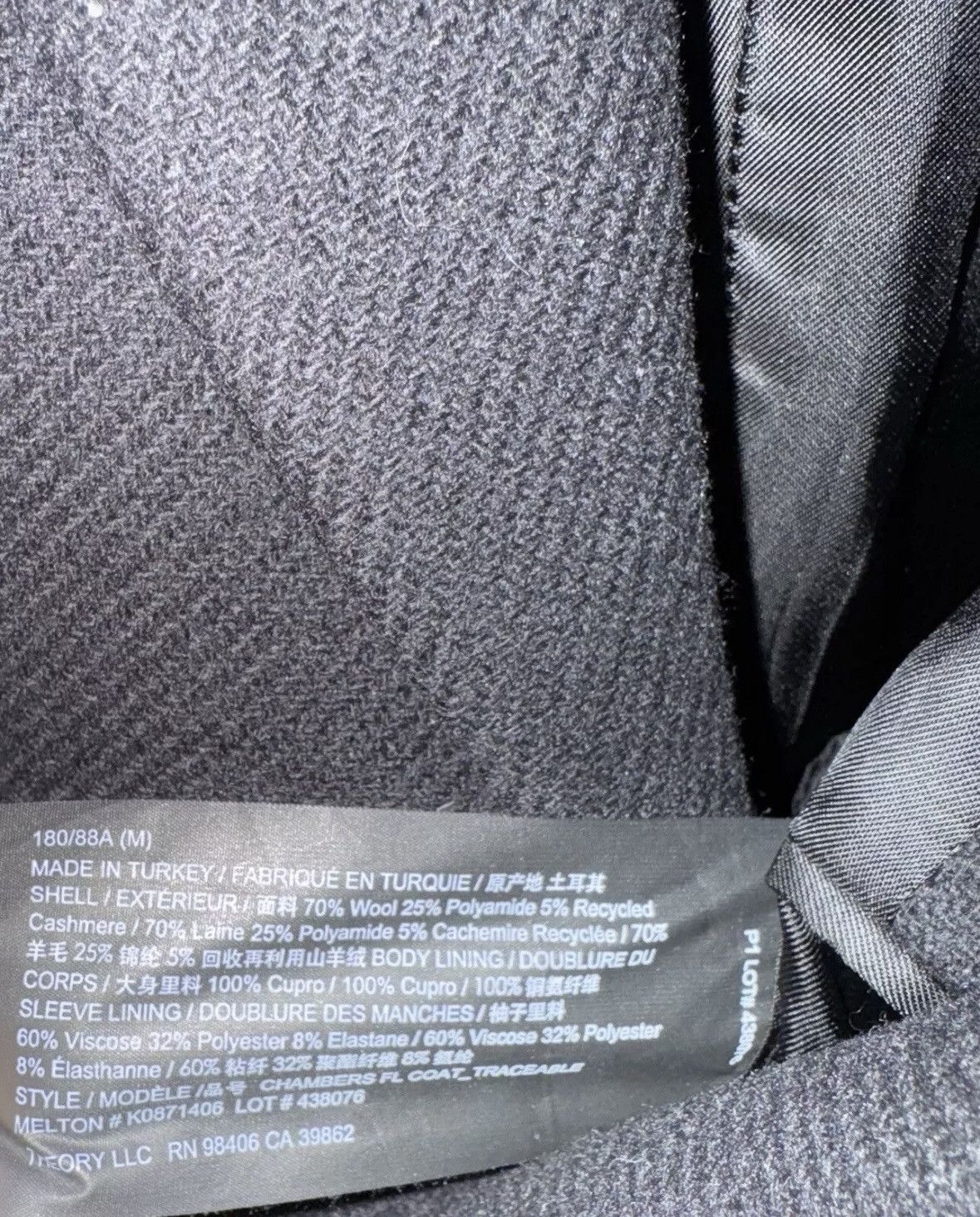 Theory Theory Top Coat Size US M / EU 48-50 / 2 - 3 Thumbnail