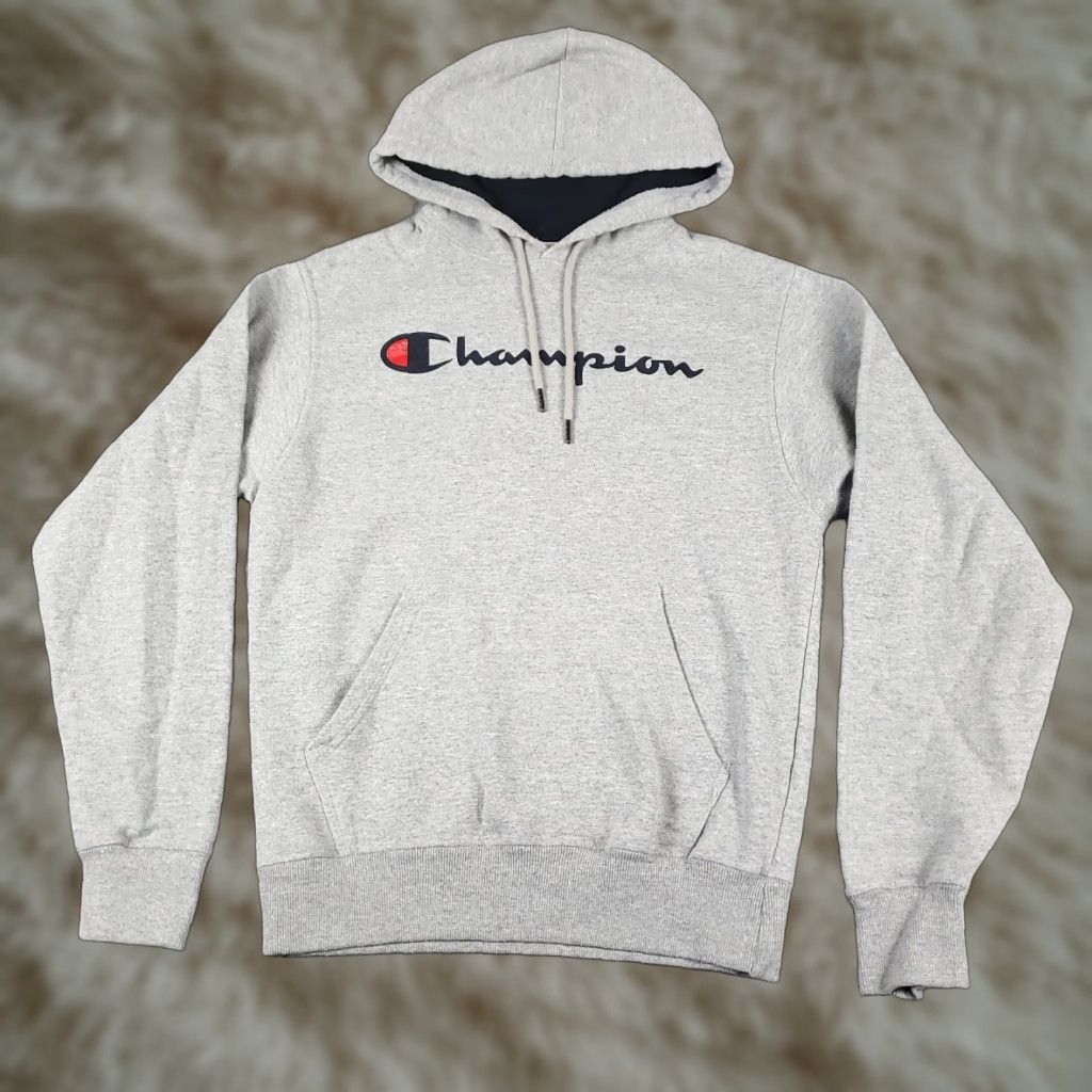 Champion VINTAGE Champion Hoodie Pullover Mens Small Gray Knit Sweatshirt All Seasons Outdoor Modern Sports Size US S / EU 44-46 / 1 - 1 Thumbnail