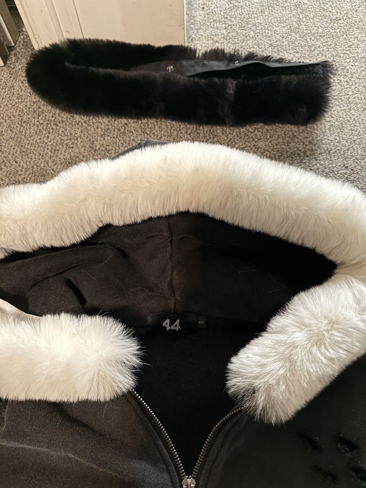 Other 44 BRAND ASH Full Zip Hoodie Removable Fur Trim Men’s Small Size US S / EU 44-46 / 1 - 3 Thumbnail