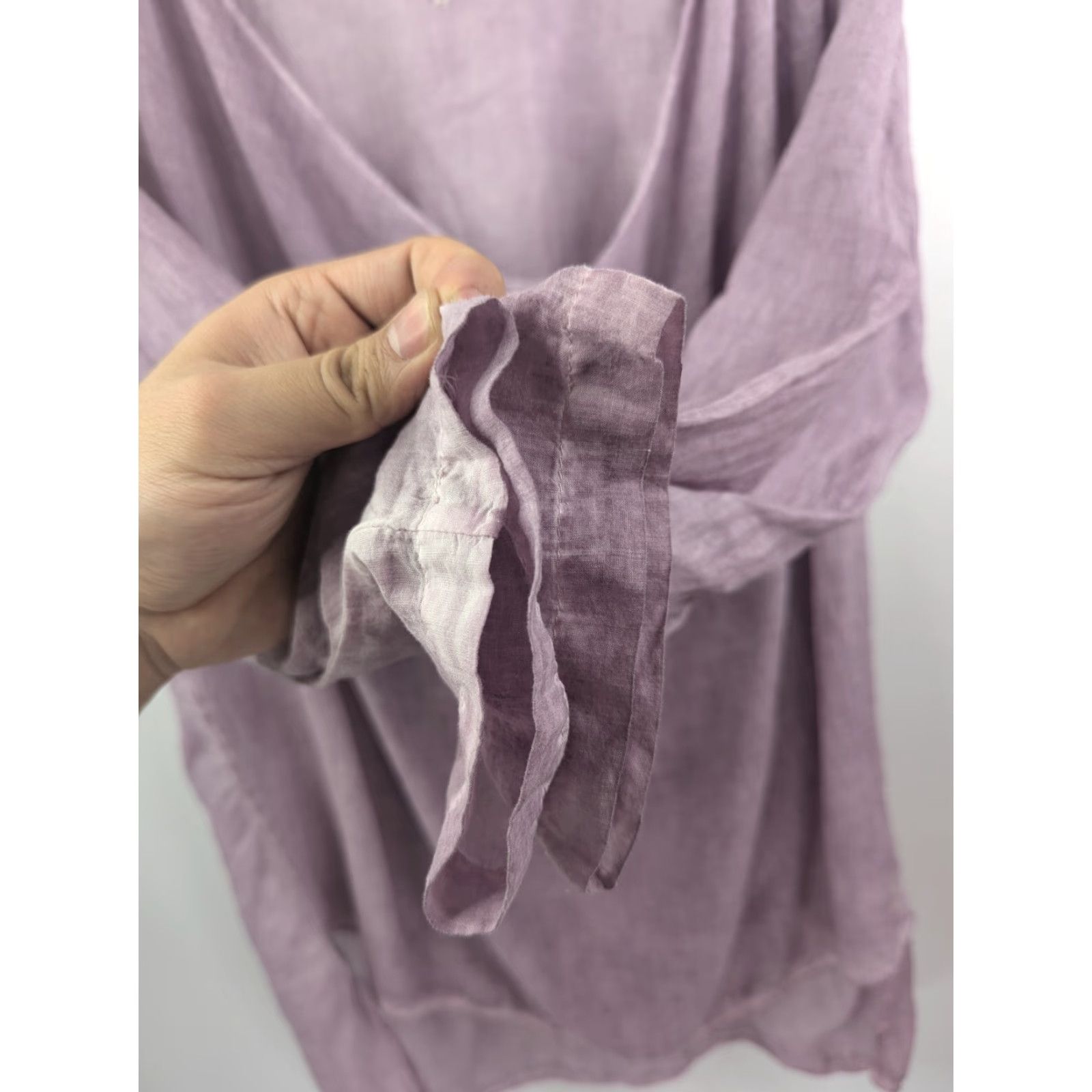 Free People VINTAGE Free People Pullover Shirt Women L Purple Drippy Washed? Size L / US 10 / IT 46 - 2 Thumbnail