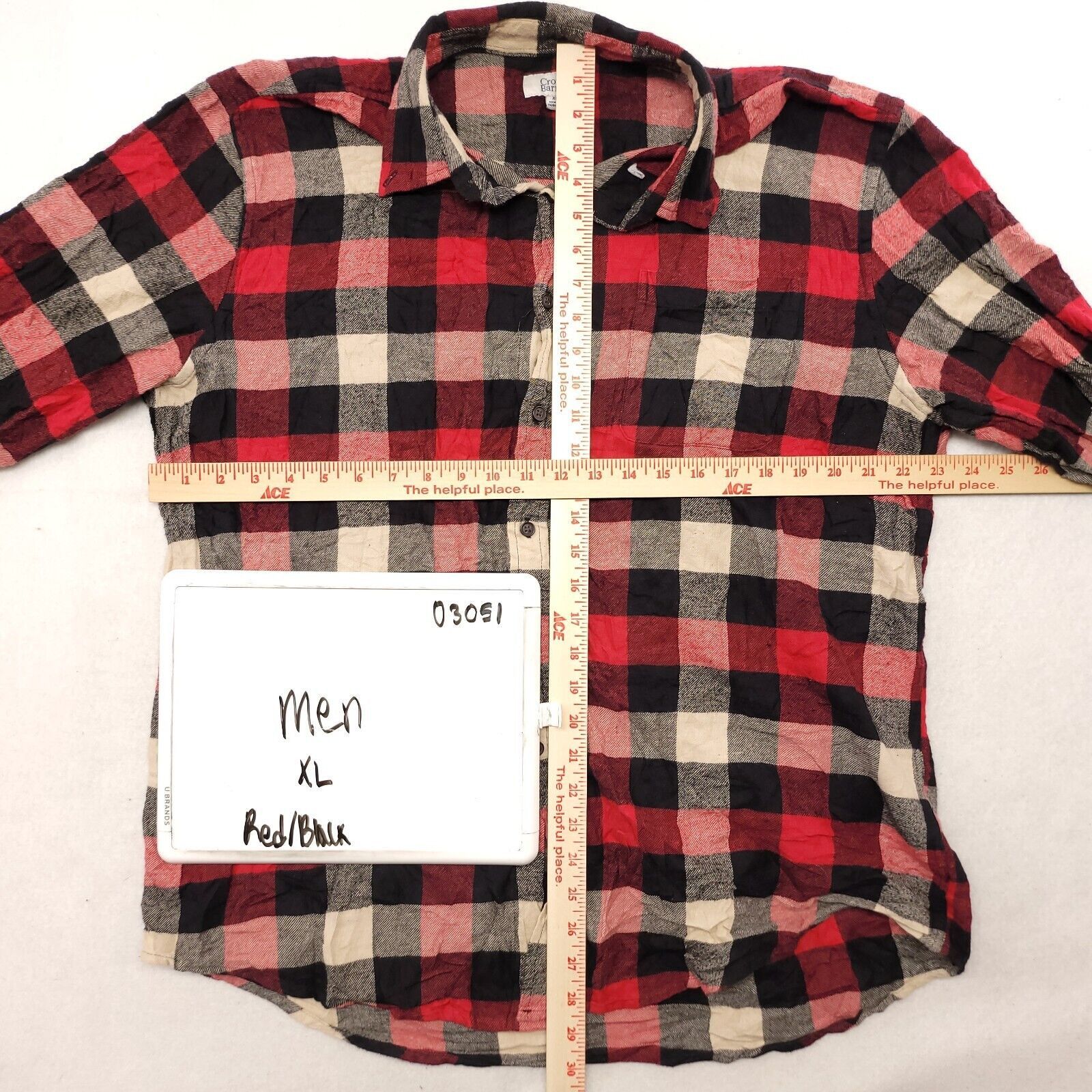 Croft & Barrow Croft & Barrow Tartan Flannel Shirt Mens Size XL Red Black Size US XL / EU 56 / 4 - 5 Thumbnail