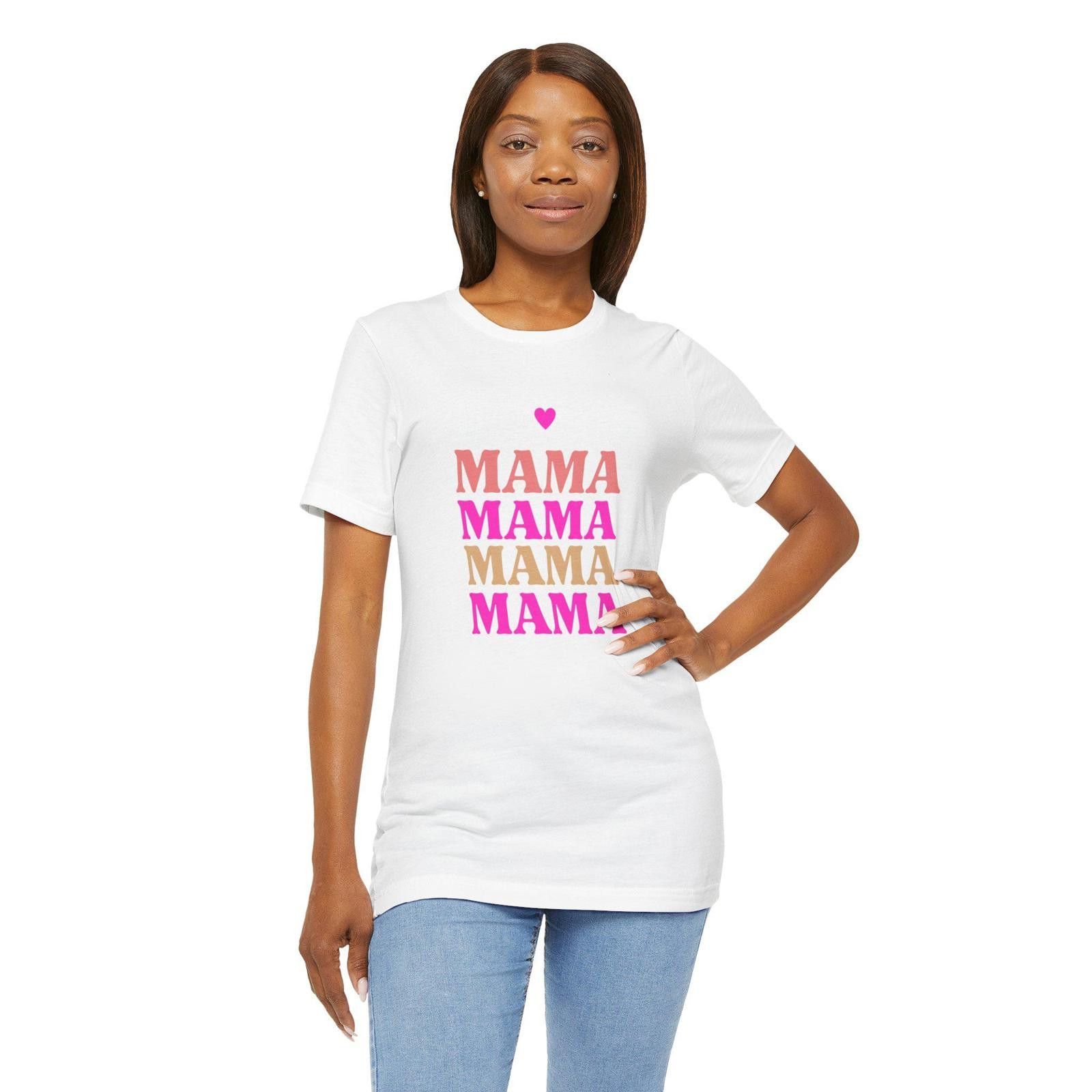 Designer Mama Mother's Day Pink T-Shirt with Heart Size ONE SIZE - 6 Thumbnail