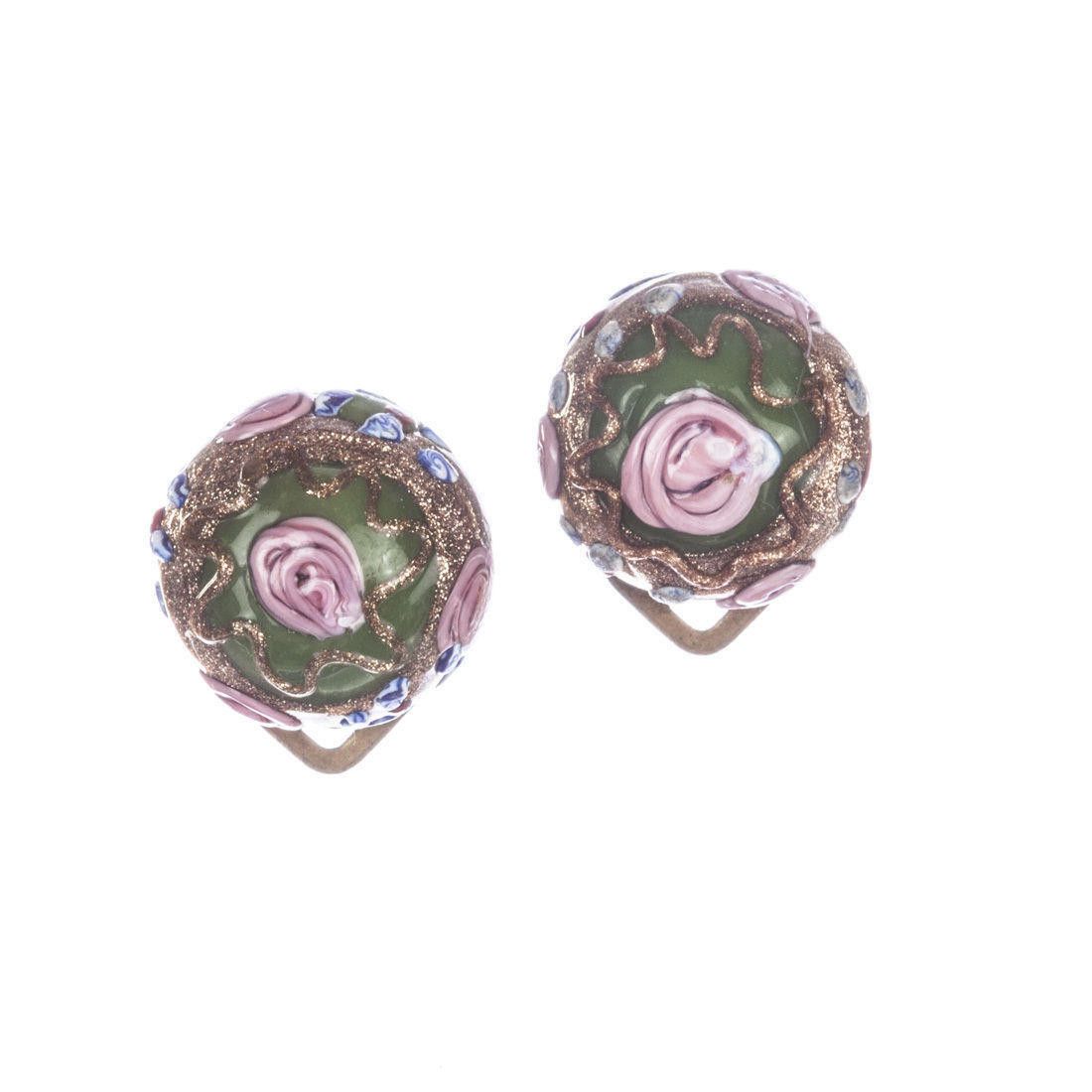Designer Venetian Cake Glass Earrings Size ONE SIZE - 1 Thumbnail