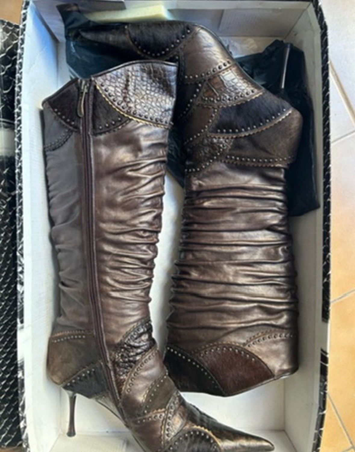 Other El Dantes brown leather high boots 40 Size US 9 / IT 39 - 4 Thumbnail