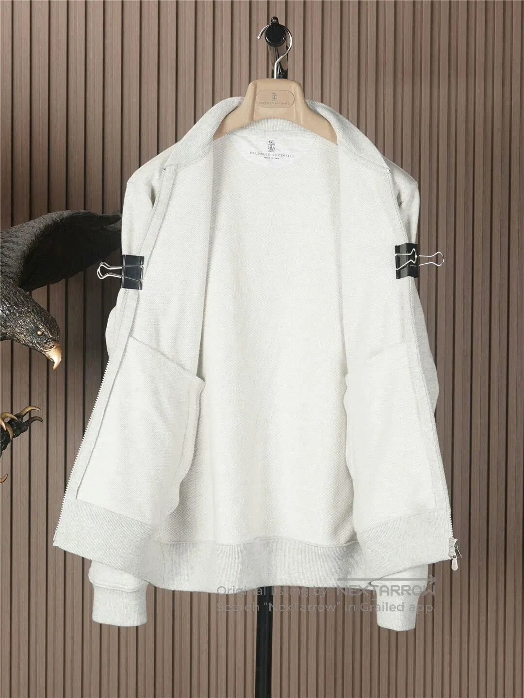 Brunello Cucinelli Thick Knit Cashmere Baseball Jacket. Size US M / EU 48-50 / 2 - 3 Thumbnail
