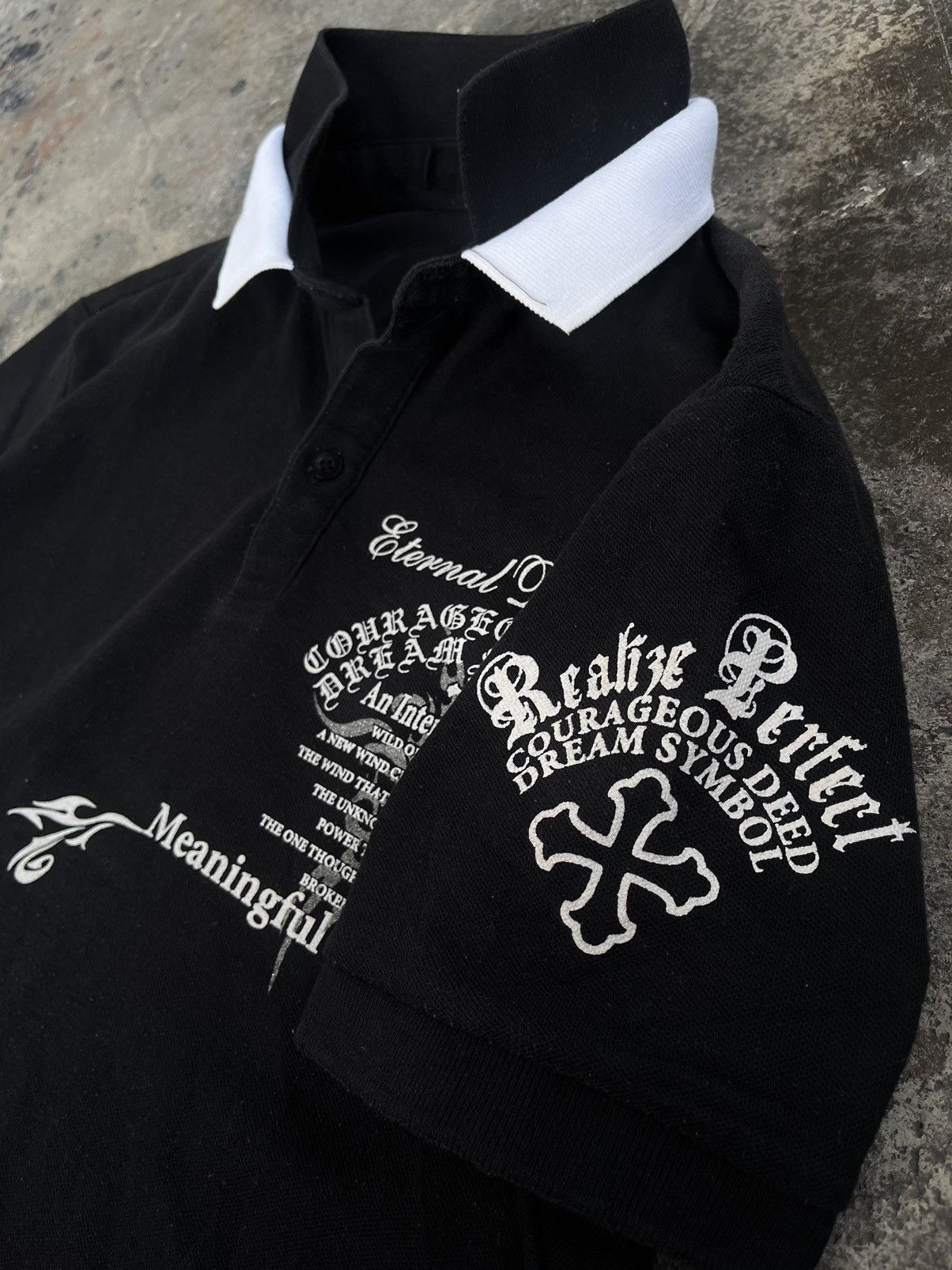 If Six Was Nine PRACT JAPANESE DOUBLE COLLAR POEM TRIBAL GOTHIC Y2K PUNK Size US M / EU 48-50 / 2 - 8 Thumbnail