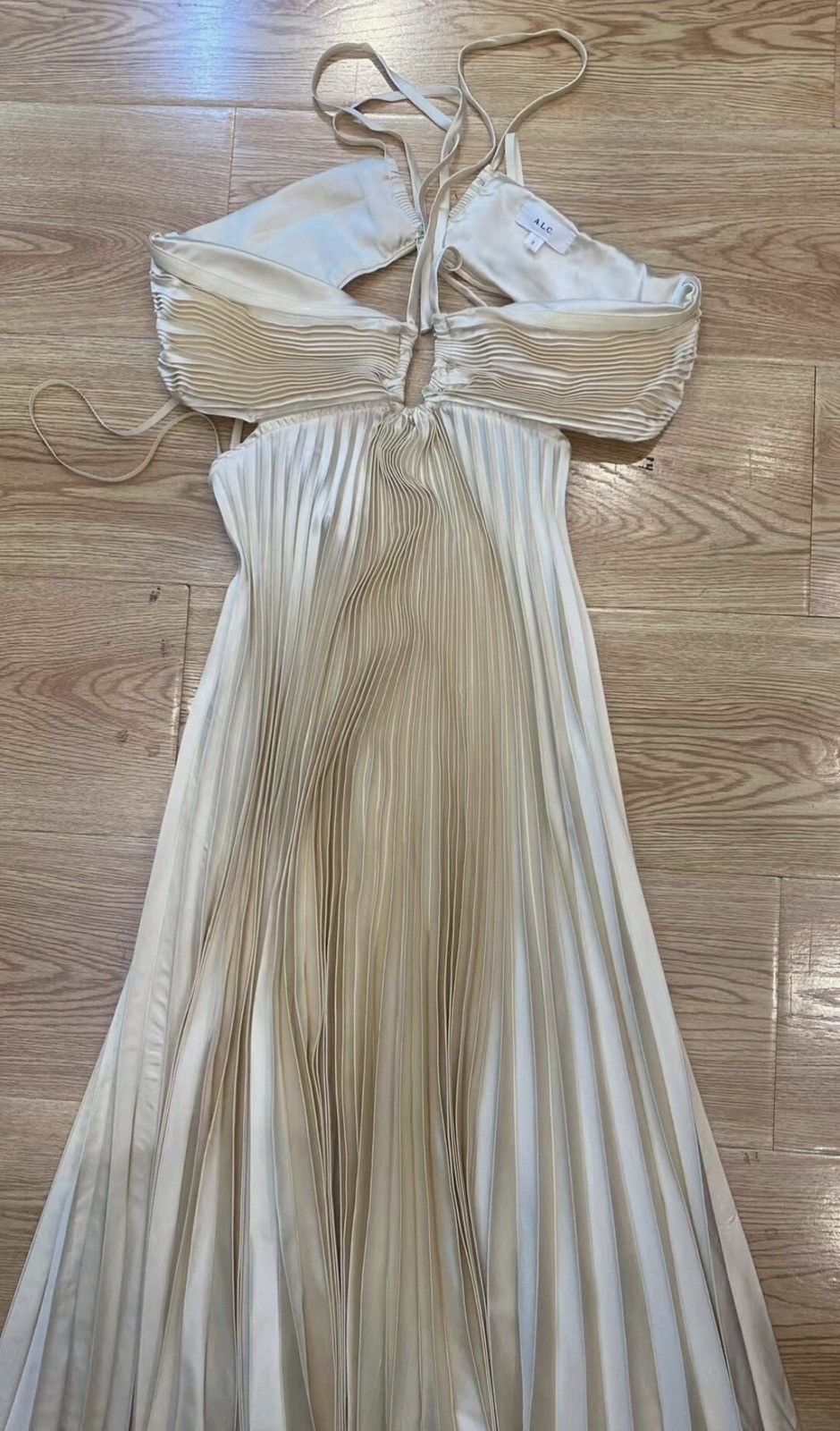A.L.C. A.L.C Moira Pleated Cutout Maxi Dress Size S / US 4 / IT 40 - 4 Thumbnail