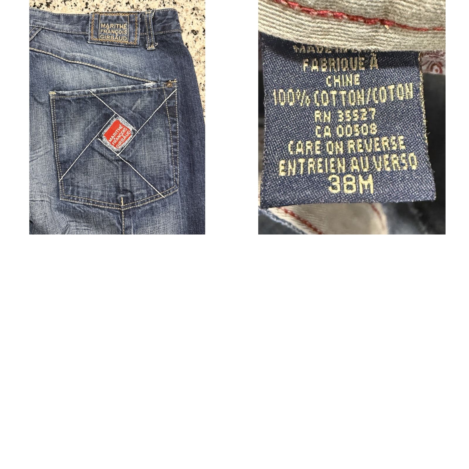 Denime VINTAGE Marithe Francois Girbaud Jeans Mens 38 Regular Blue 33in Inseam Baggy Straight Denim 1990s Mens Size US 38 / EU 54 - 8 Thumbnail