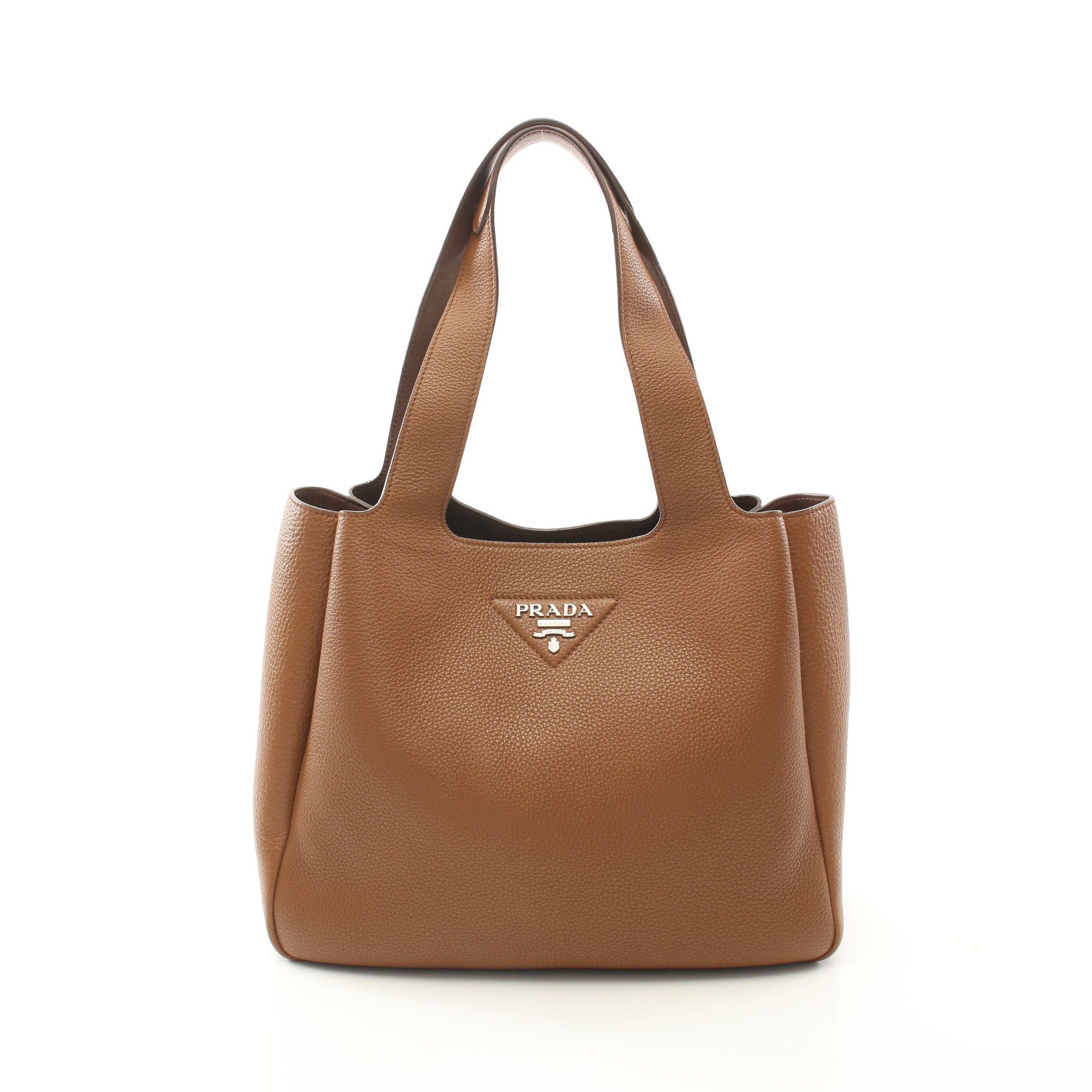 Prada Prada Handbag Tote Bag Leather Brown Size ONE SIZE - 1 Thumbnail