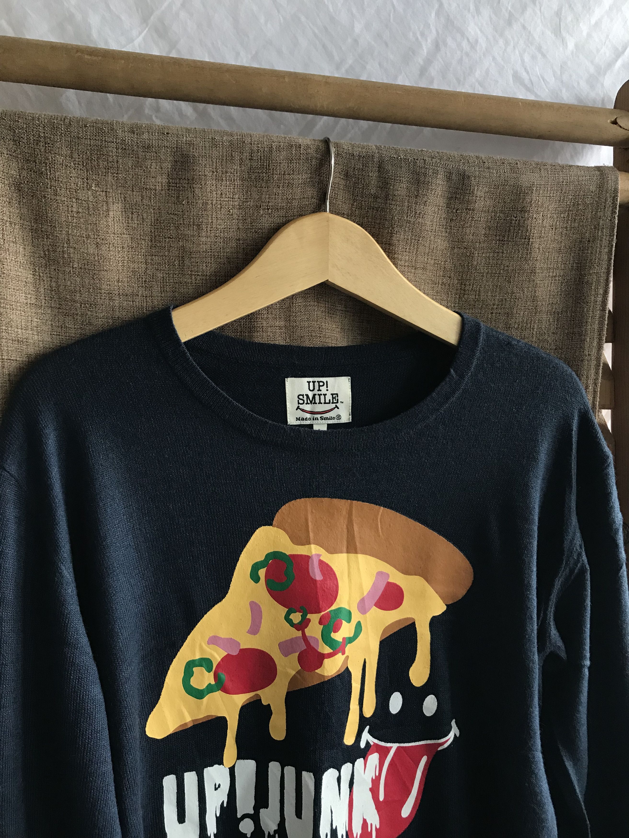 Beauty Beast × Hysteric Glamour × Japanese Brand Up Smile Japanese Brand Pizza Print Knitwear Size US M / EU 48-50 / 2 - 2 Thumbnail