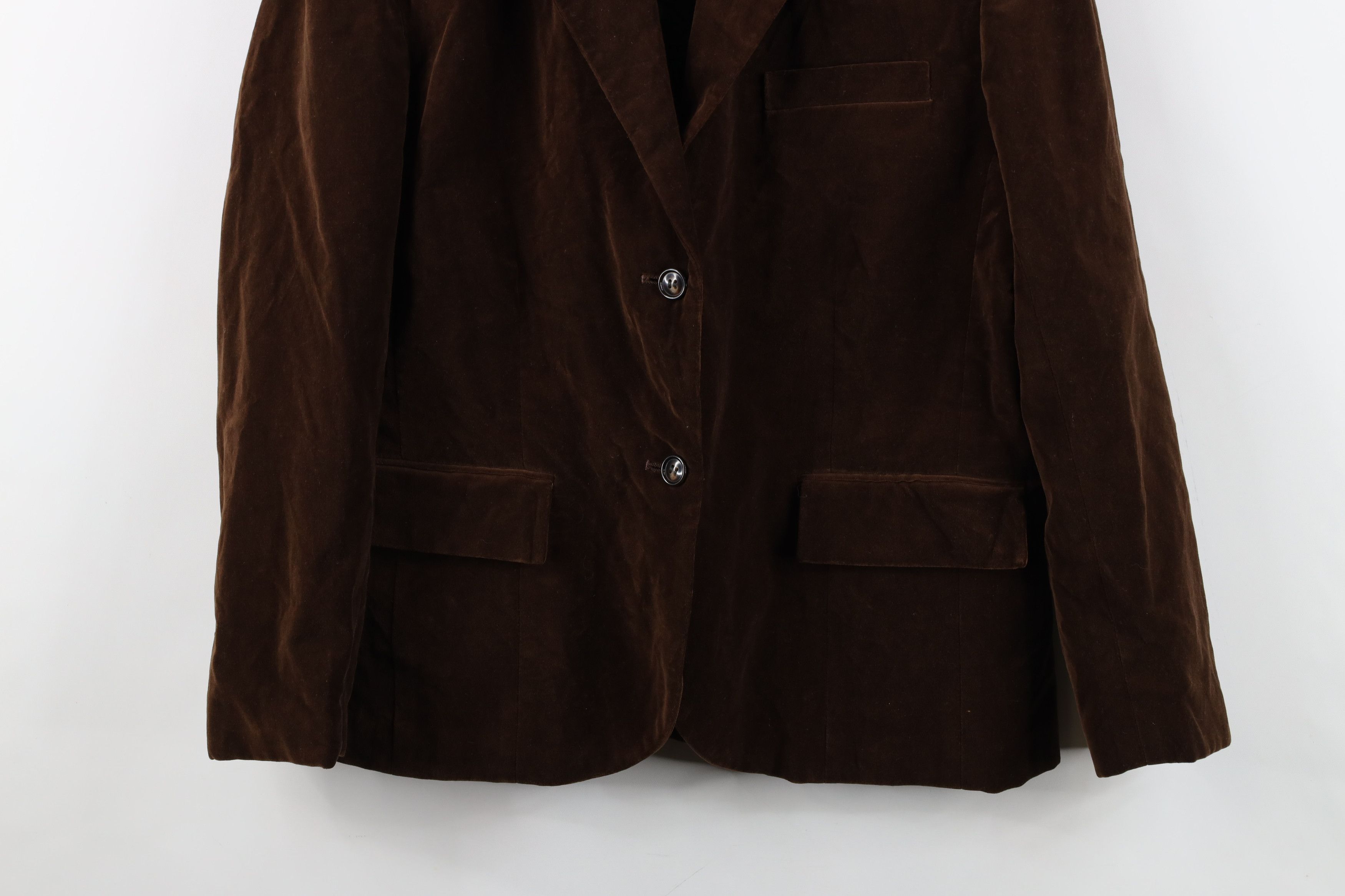 Vintage Vintage 60s 70s Rockabilly 2 Button Blazer Jacket Brown Size XL / US 12-14 / IT 48-50 - 3 Thumbnail