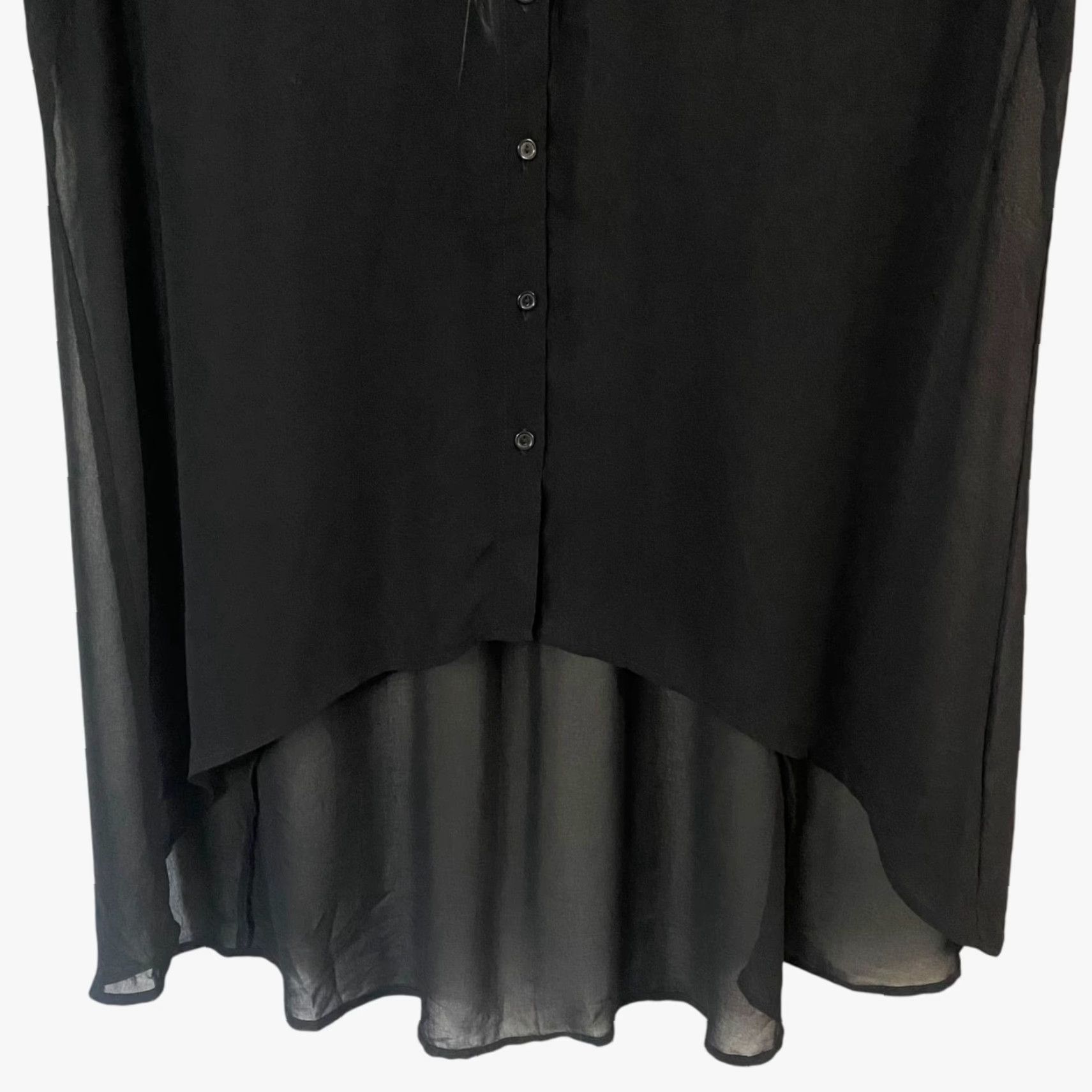 Vintage VINTAGE City Chic Flutter Floral Lace Shirt Black Women's XL Sheer Button-Up Blouse New Size XL / US 12-14 / IT 48-50 - 6 Thumbnail