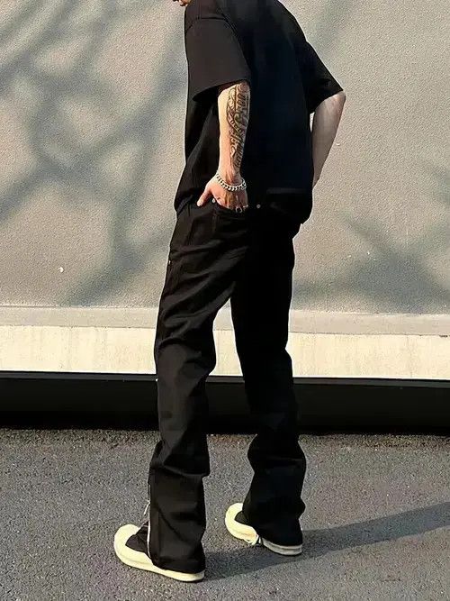 Vintage punk zipper flared cargo pants Size US 30 / EU 46 - 4 Thumbnail