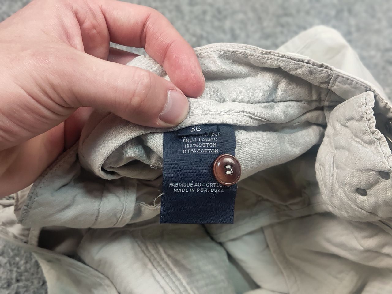 Officine Generale Officine Generale Fisherman Bermuda Beige Button Shorts Size US 36 / EU 52 - 13 Thumbnail