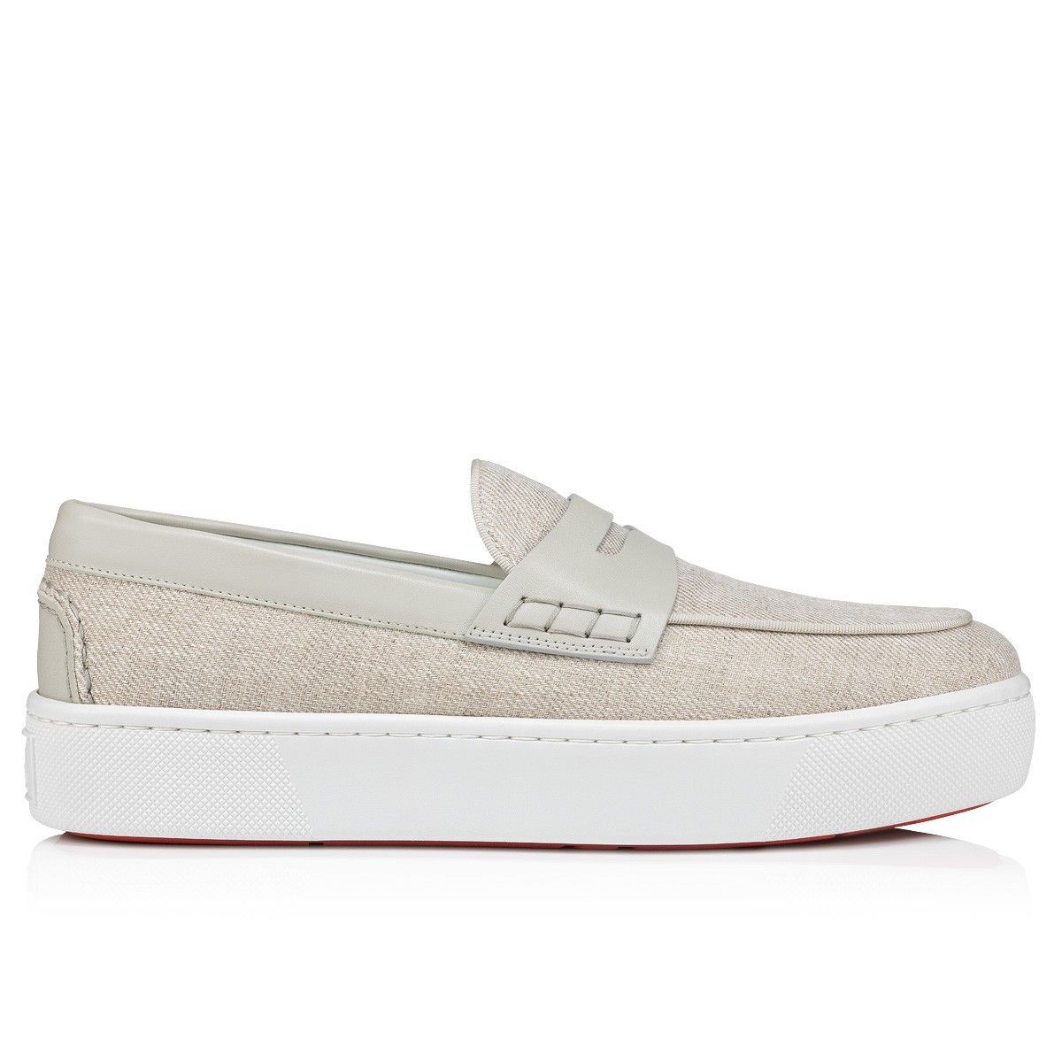 Christian Louboutin oc11z0325 Paqueboat Flat Lin Country in Albatre Size US 9.5 / EU 42-43 - 3 Thumbnail