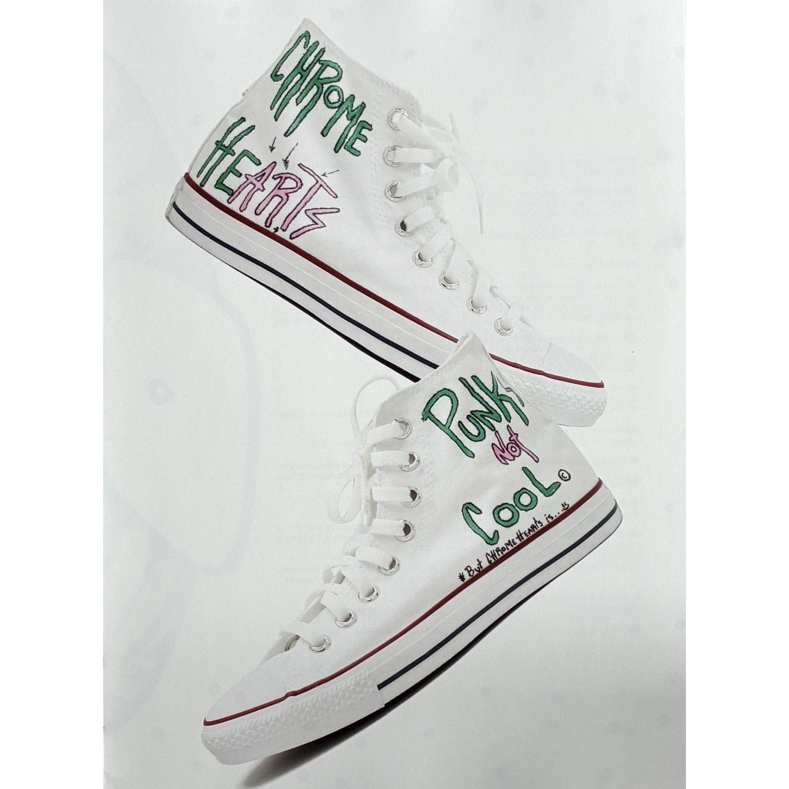Chrome Hearts × Japanese Brand × Vintage Chrome Hearts chuck Taylor converse shoes 9x11 Framed poster Size ONE SIZE - 2 Thumbnail