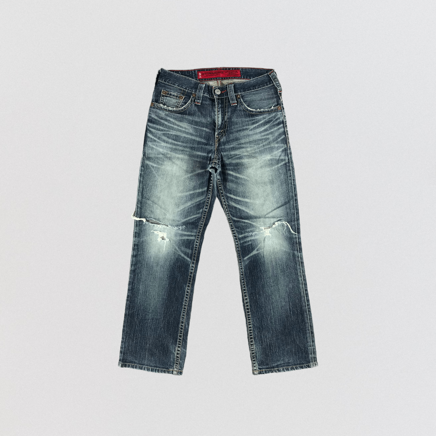 image of 90's Faded Black Levis 502 Jeans-Jm2746 in Blue, Men's (Size 32)